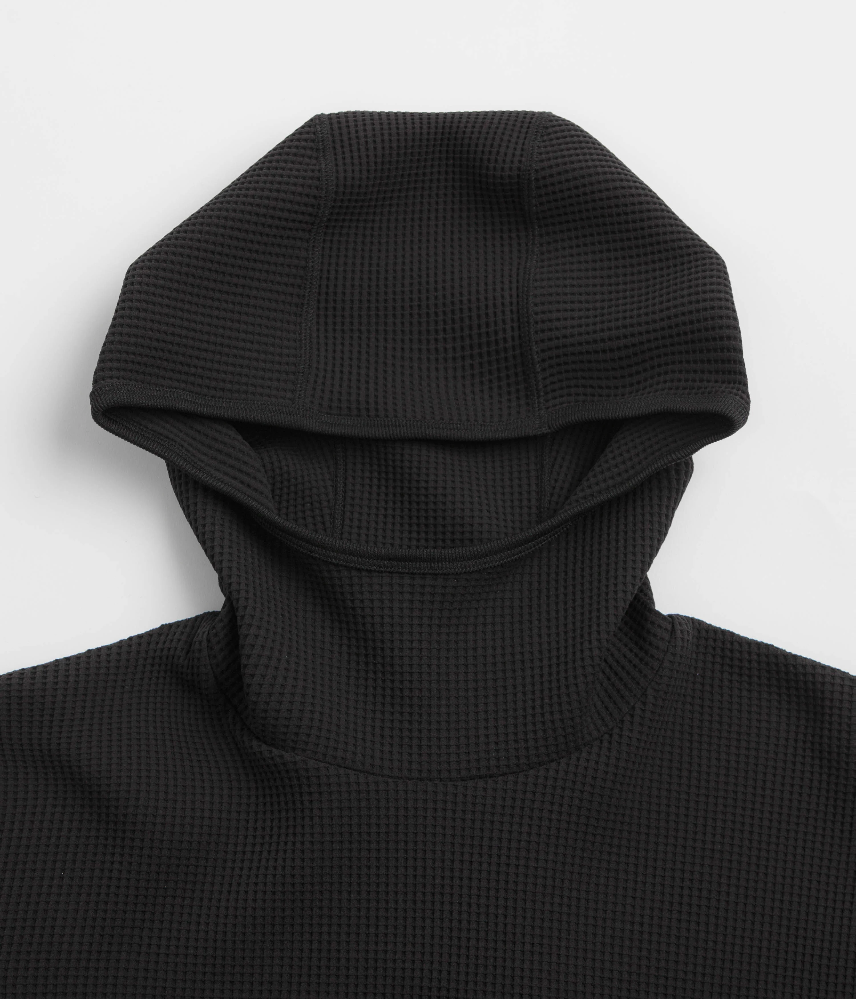 Snow Peak Dry Waffle Hoodie - Black - Image 3