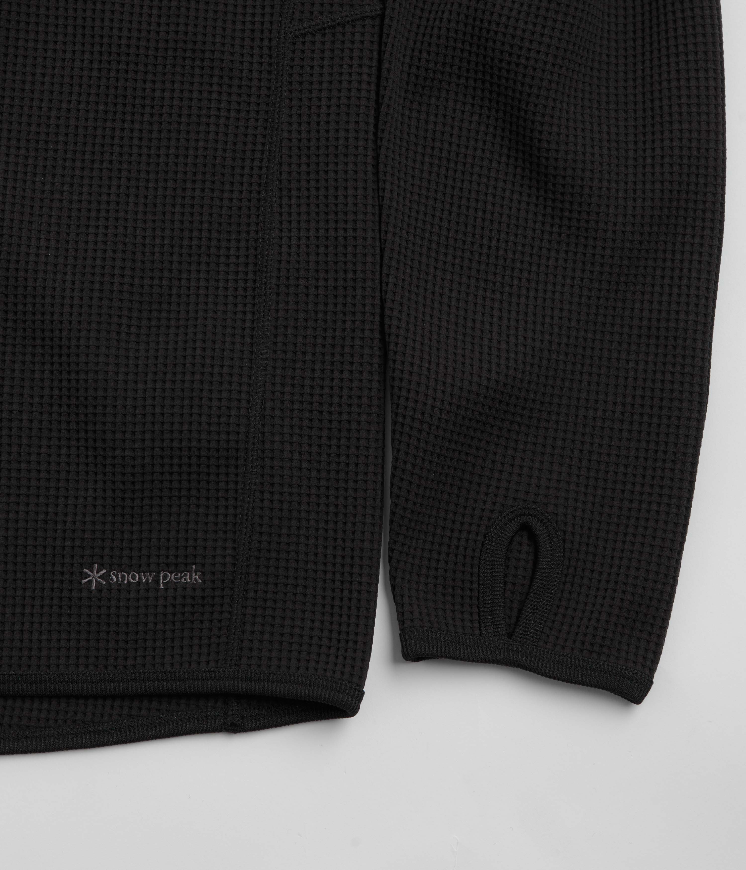 Snow Peak Dry Waffle Hoodie - Black - Image 4