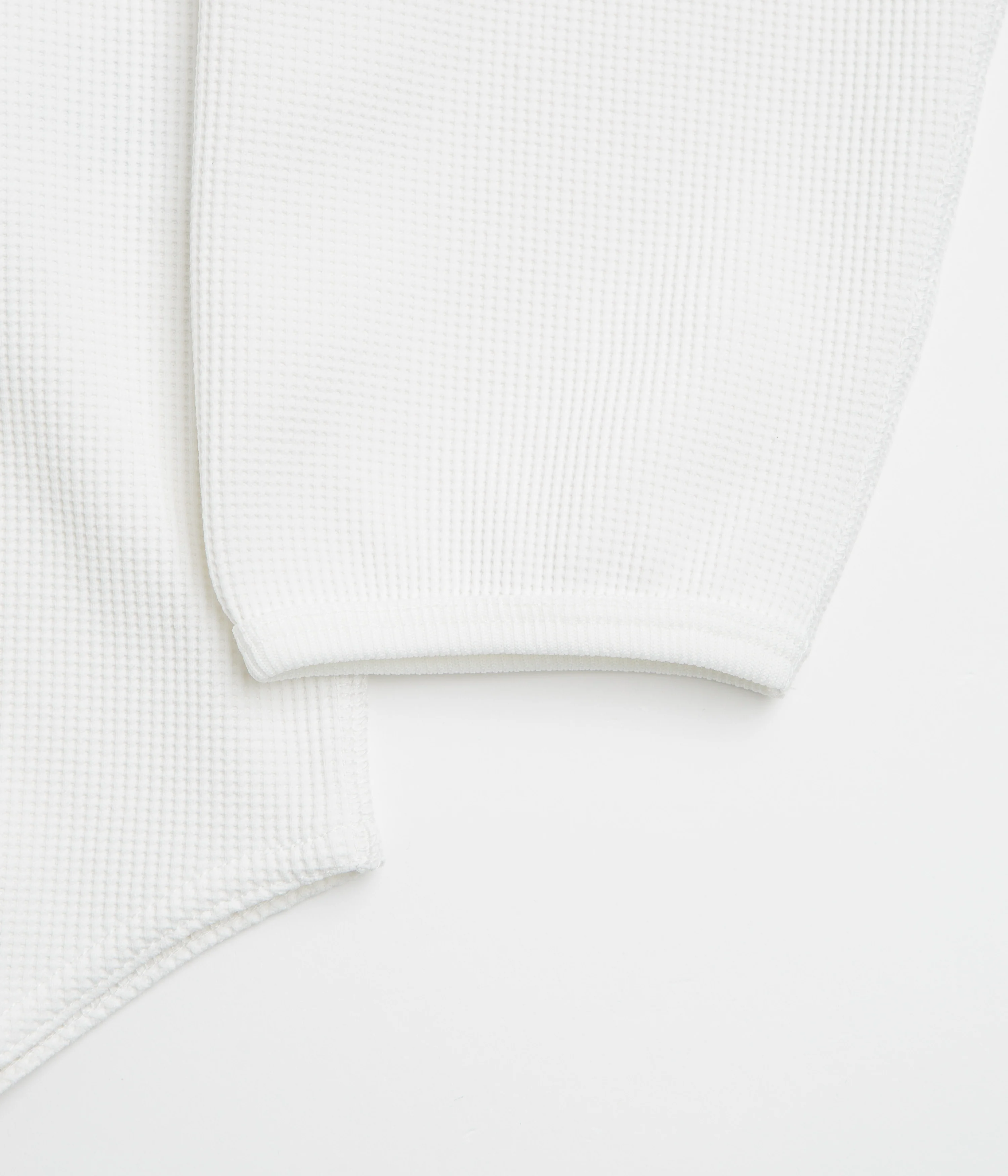 Snow Peak Dry Waffle Long Sleeve T-Shirt - Off White - Image 4