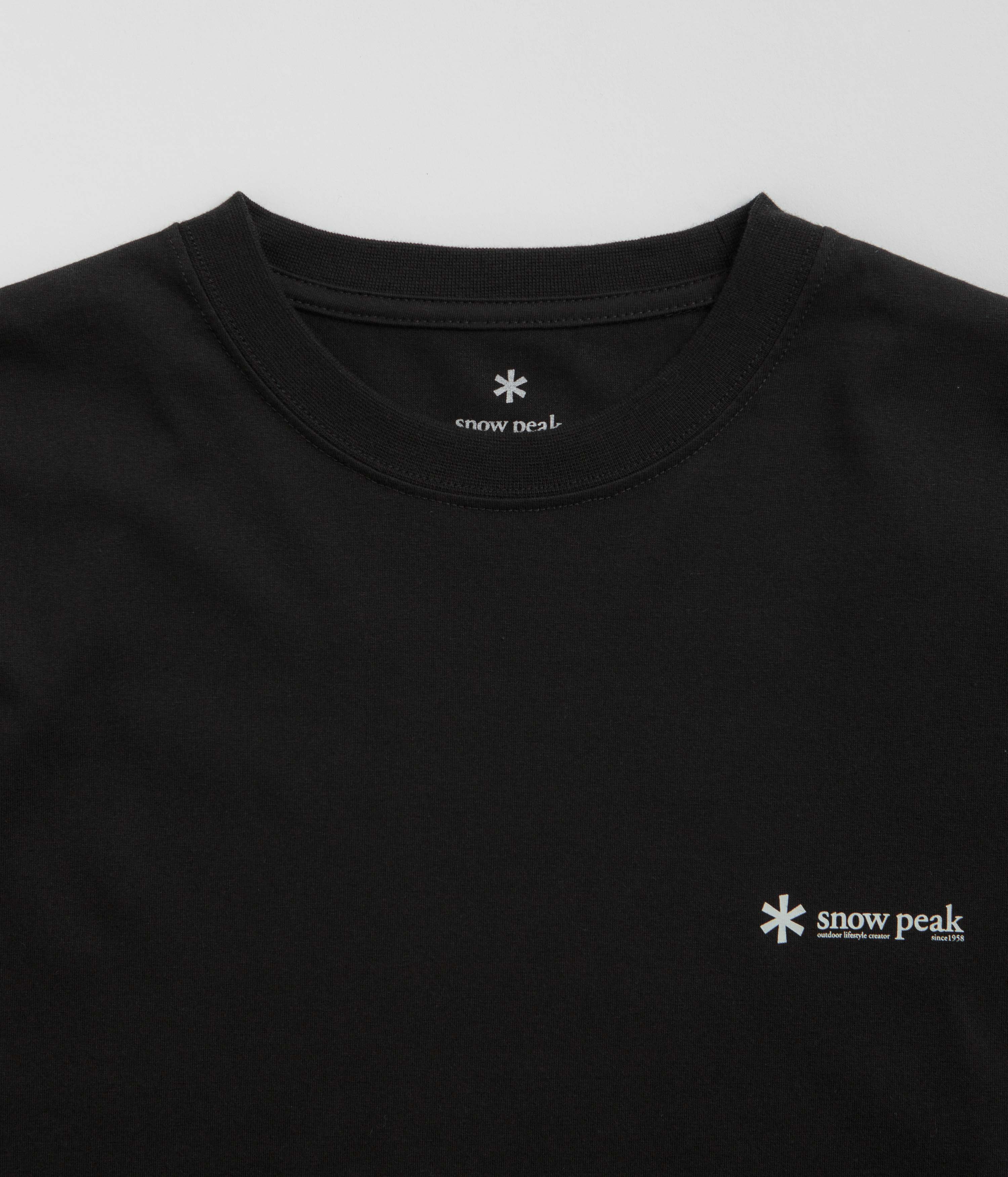 Snow Peak Onepoint Logo Long Sleeve T-Shirt - Black - Image 4