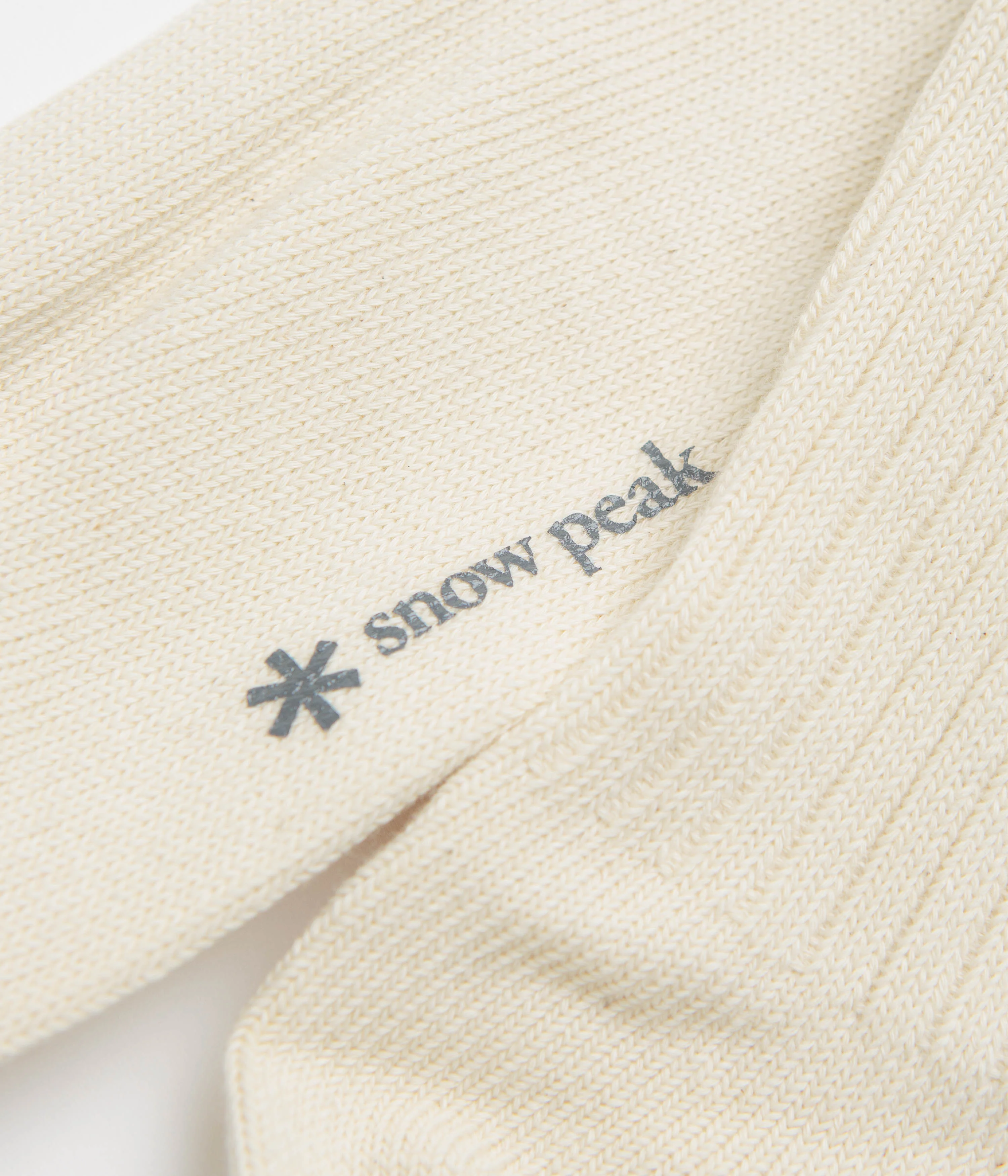 Snow Peak Recycled Cotton Socks - Ecru - Image 2