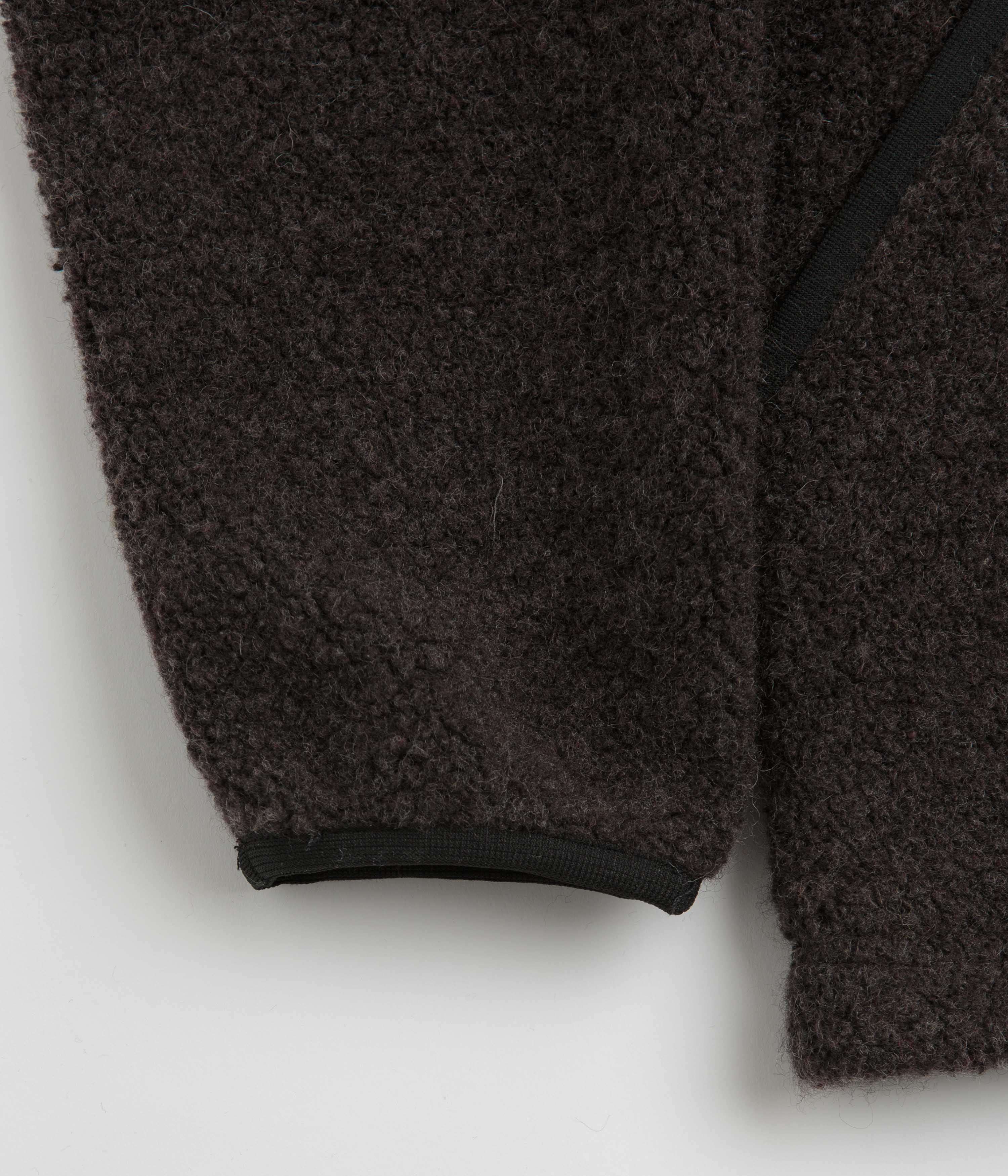 Snow Peak Recycled Wool Boa Sweatshirt - Dark Brown - Image 8