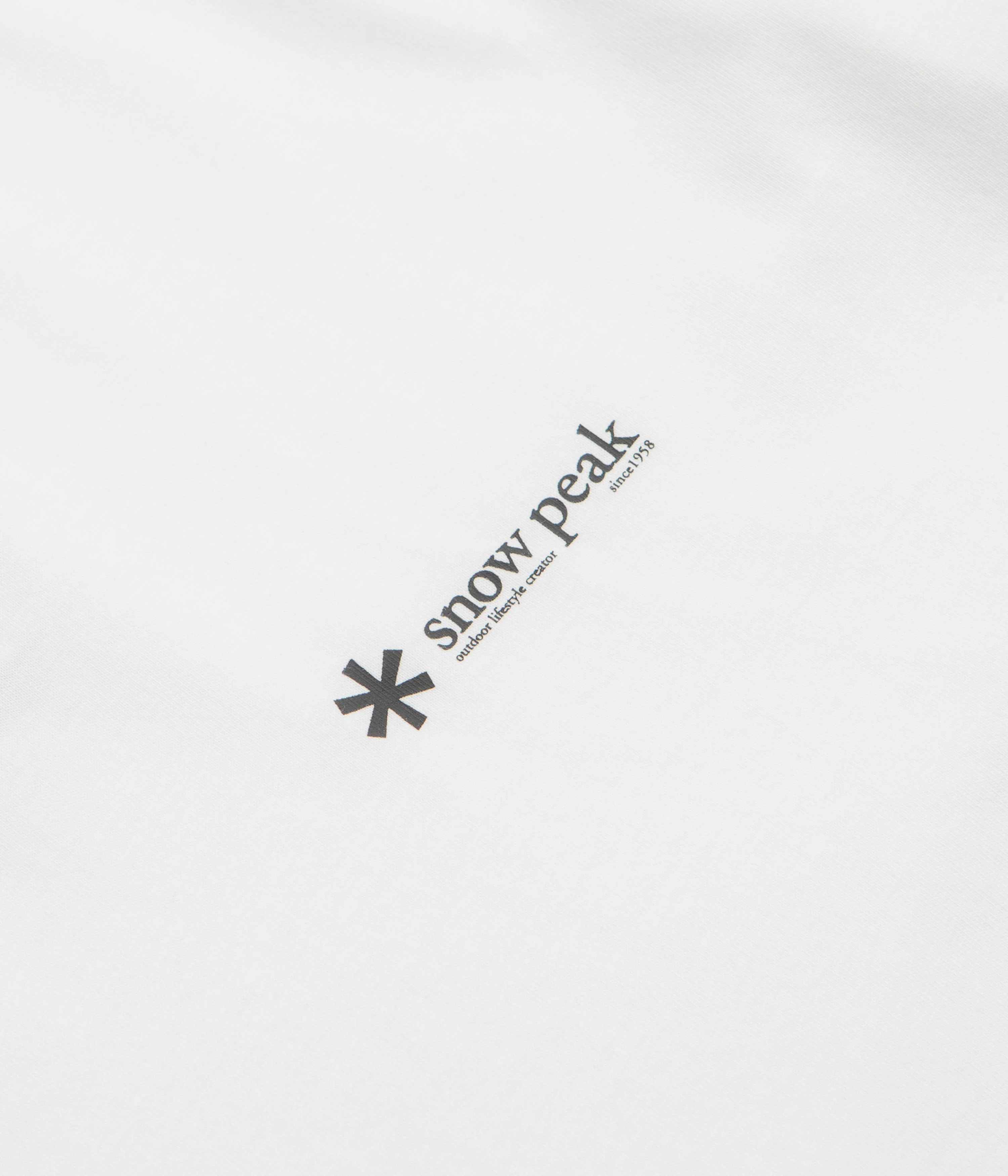 Snow Peak Soft Cotton Relaxed Logo Long Sleeve T-Shirt - Off White - Image 3