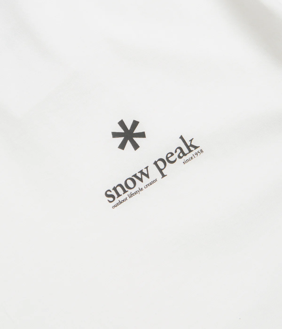 Snow Peak Soft Cotton Relaxed Logo T-Shirt - Off White - Image 3