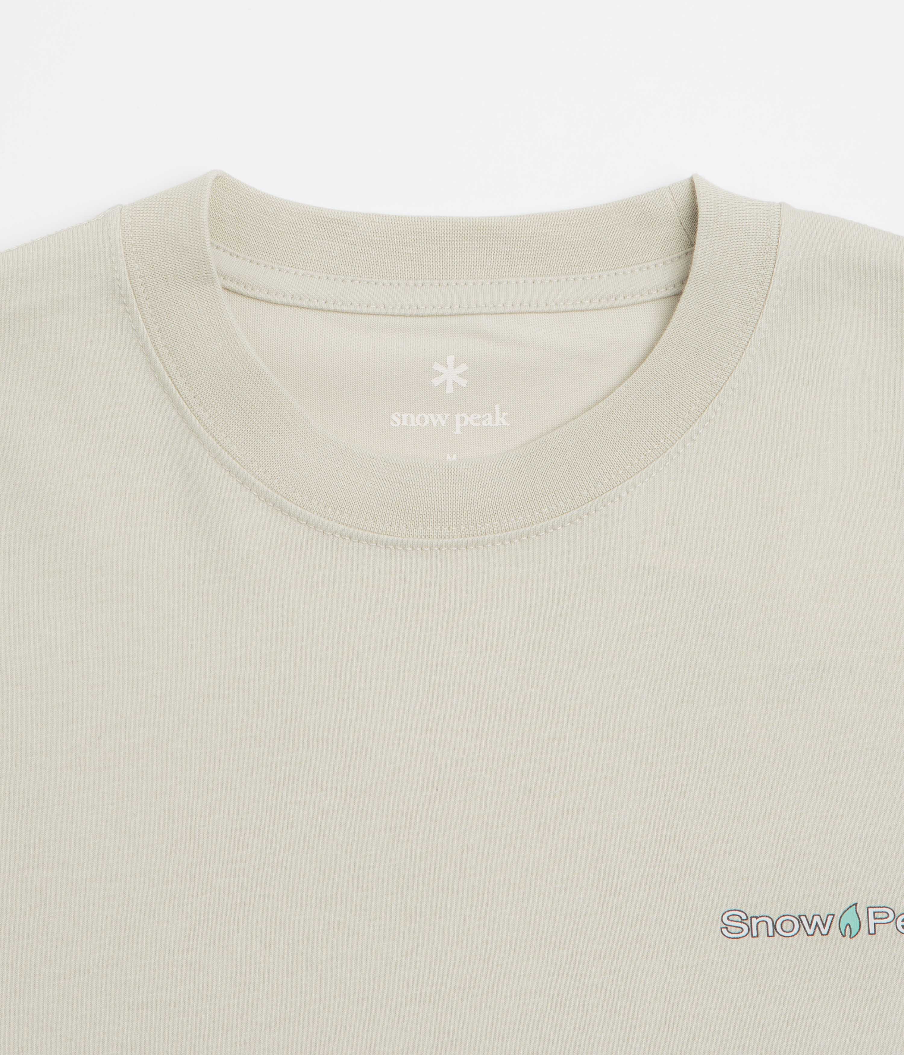 Snow Peak Warm Oneself T-Shirt - Light Beige - Image 3