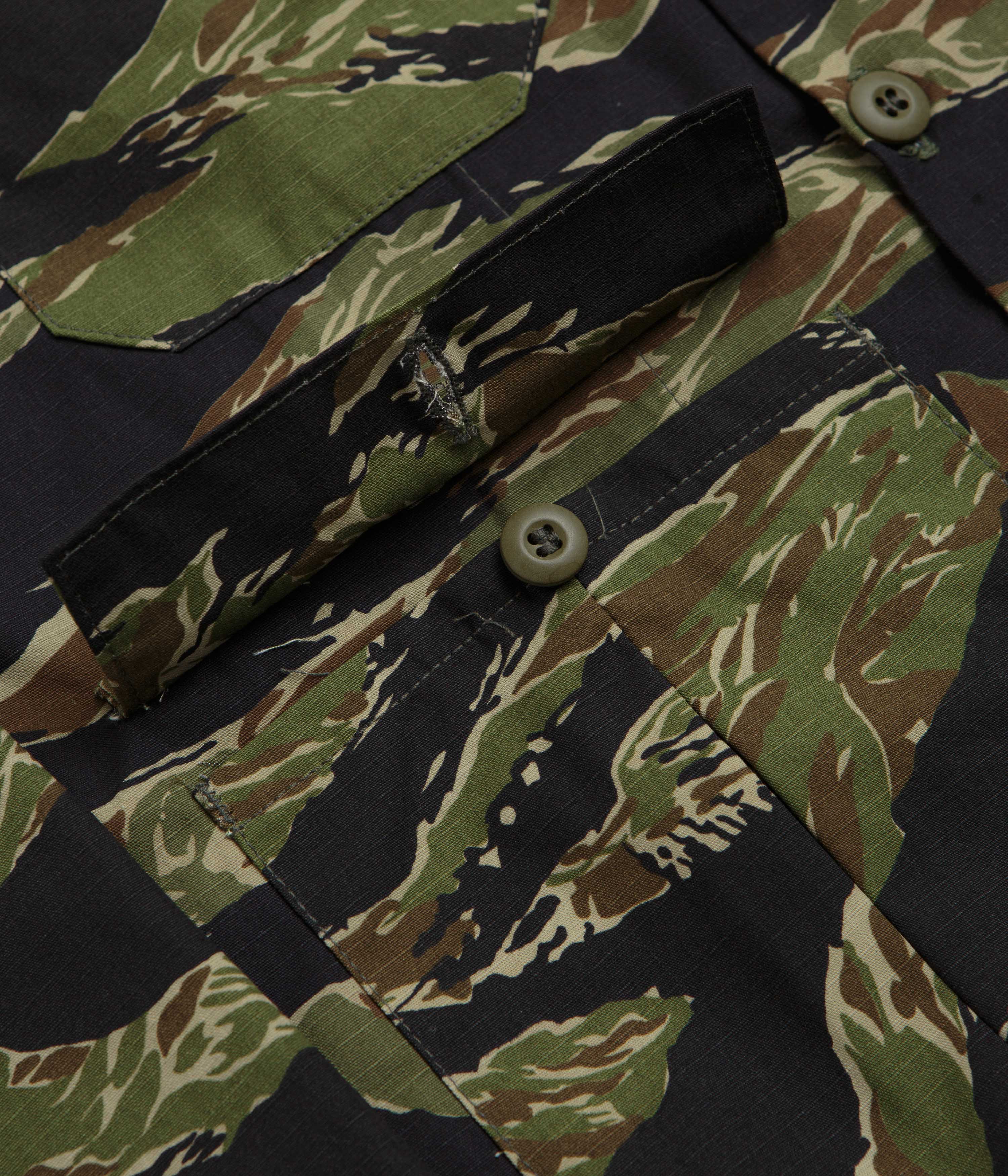Stan Ray 4 Pocket Ripstop Jacket - Green Tigerstripe - Image 6