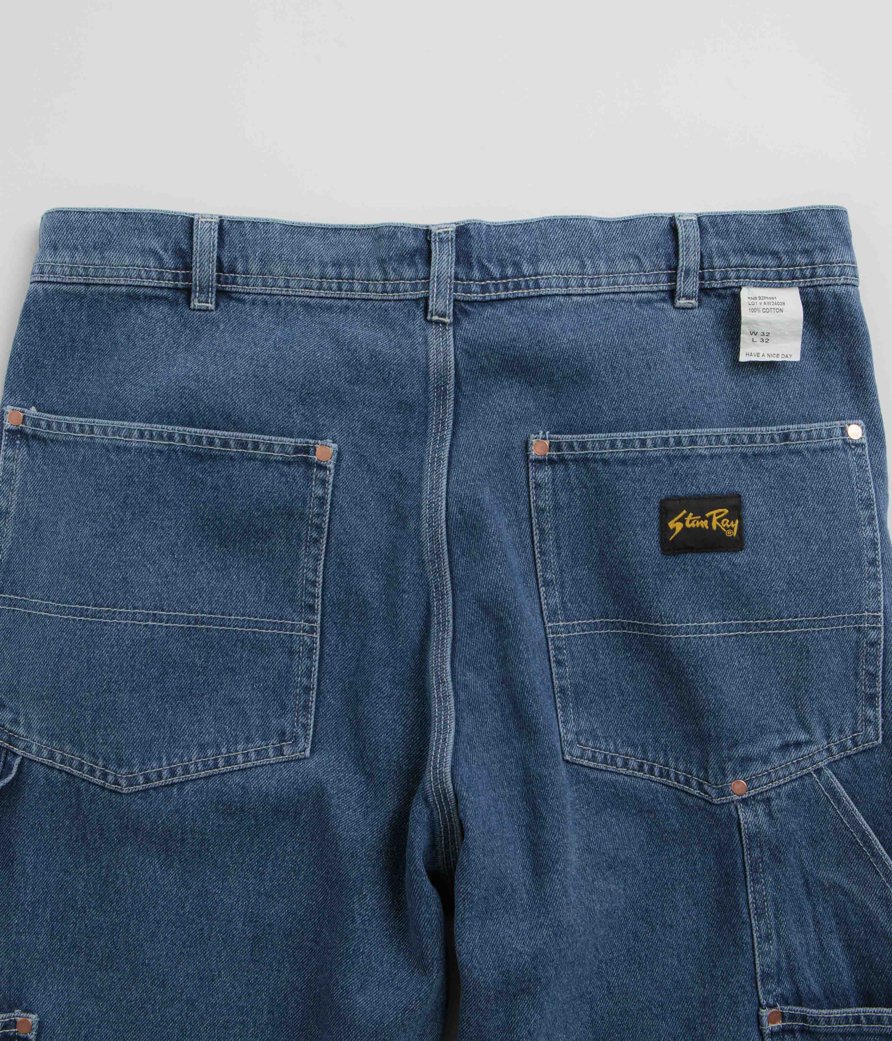 Stan Ray Double Knee Pants - Heavy Stone Wash Denim - Image 6