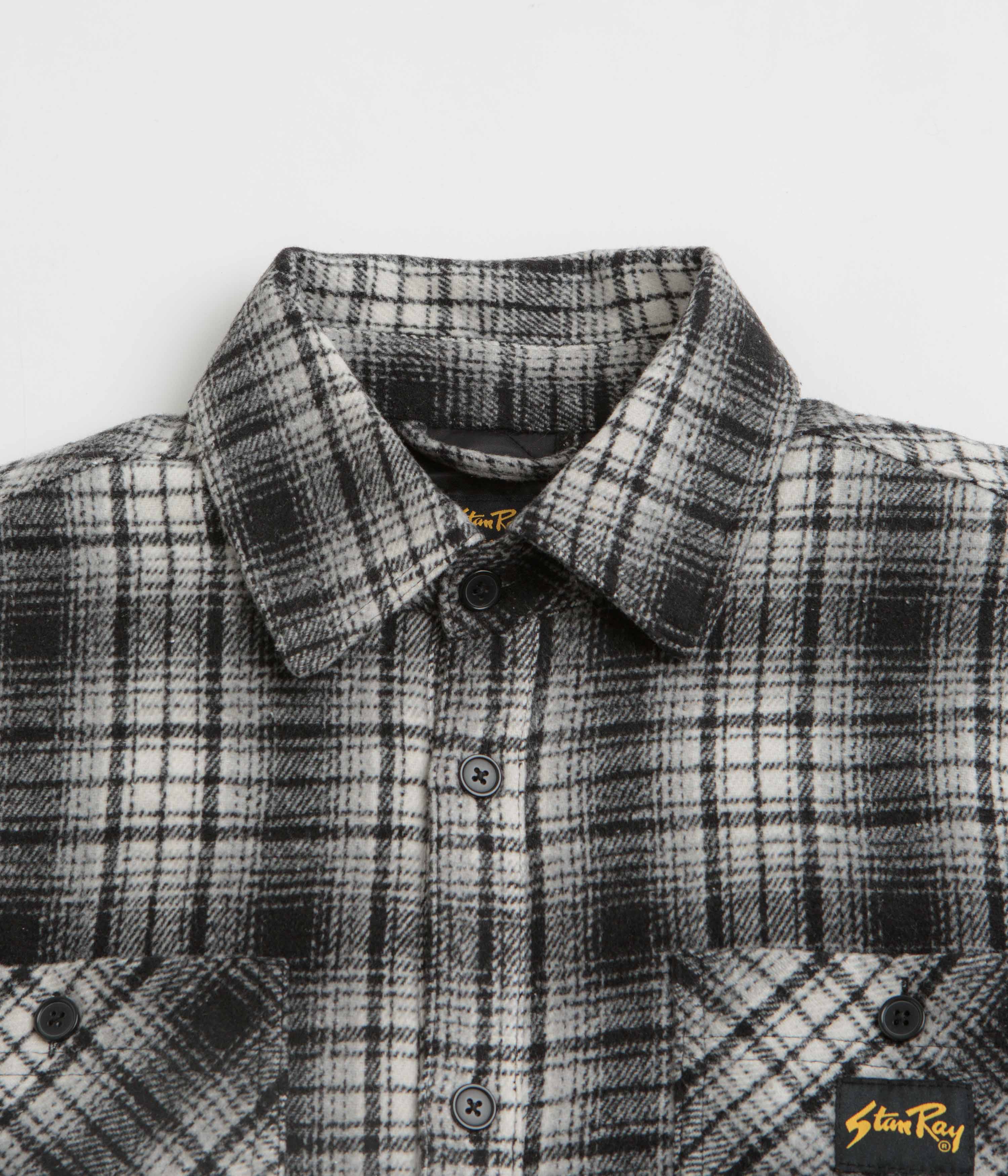 Stan Ray Quilted Plaid Overshirt - Blue - Image 4