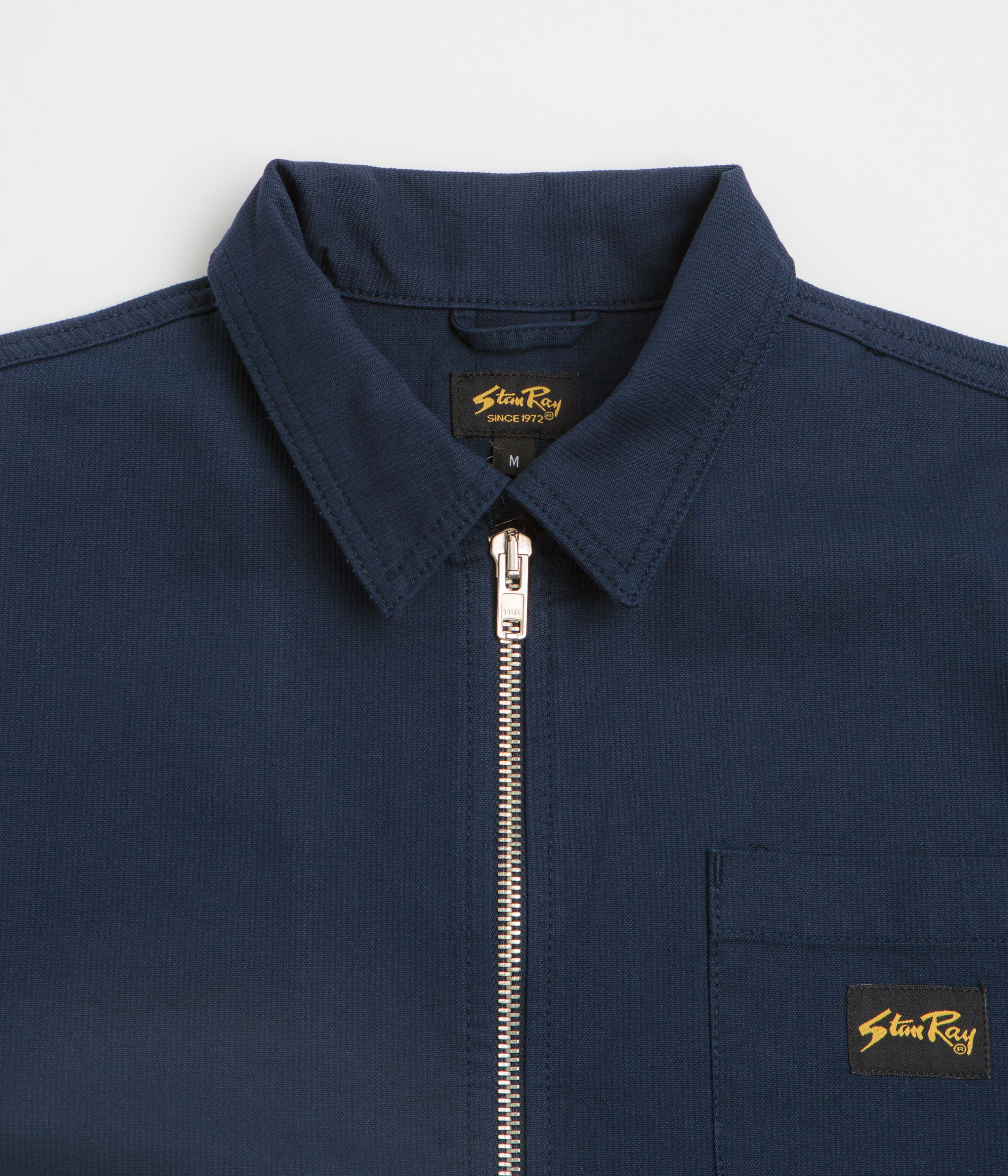 Stan Ray Zip Shirt  - Navy Bedford - Image 4