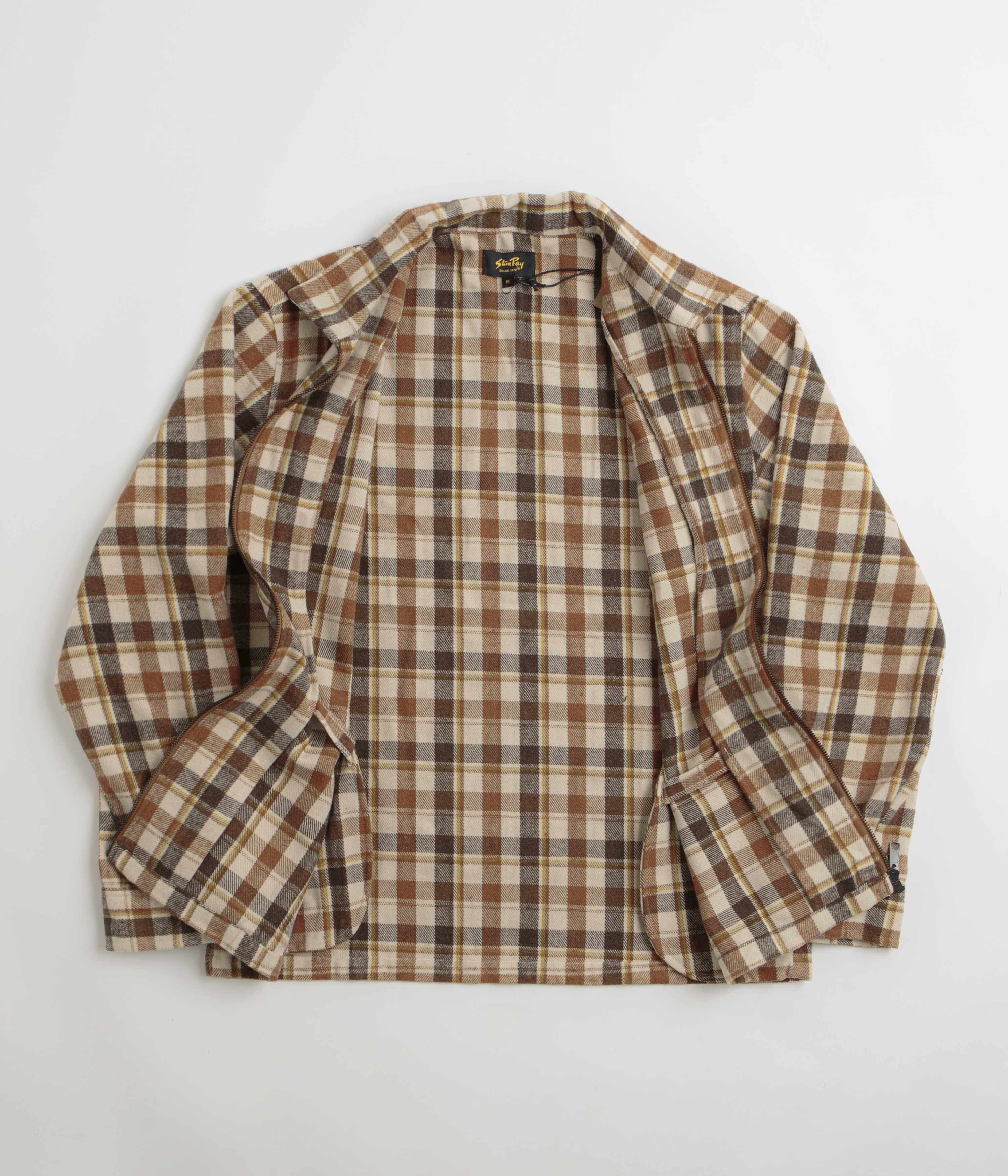 Stan Ray Zip Shirt - Tan Plaid - Image 2