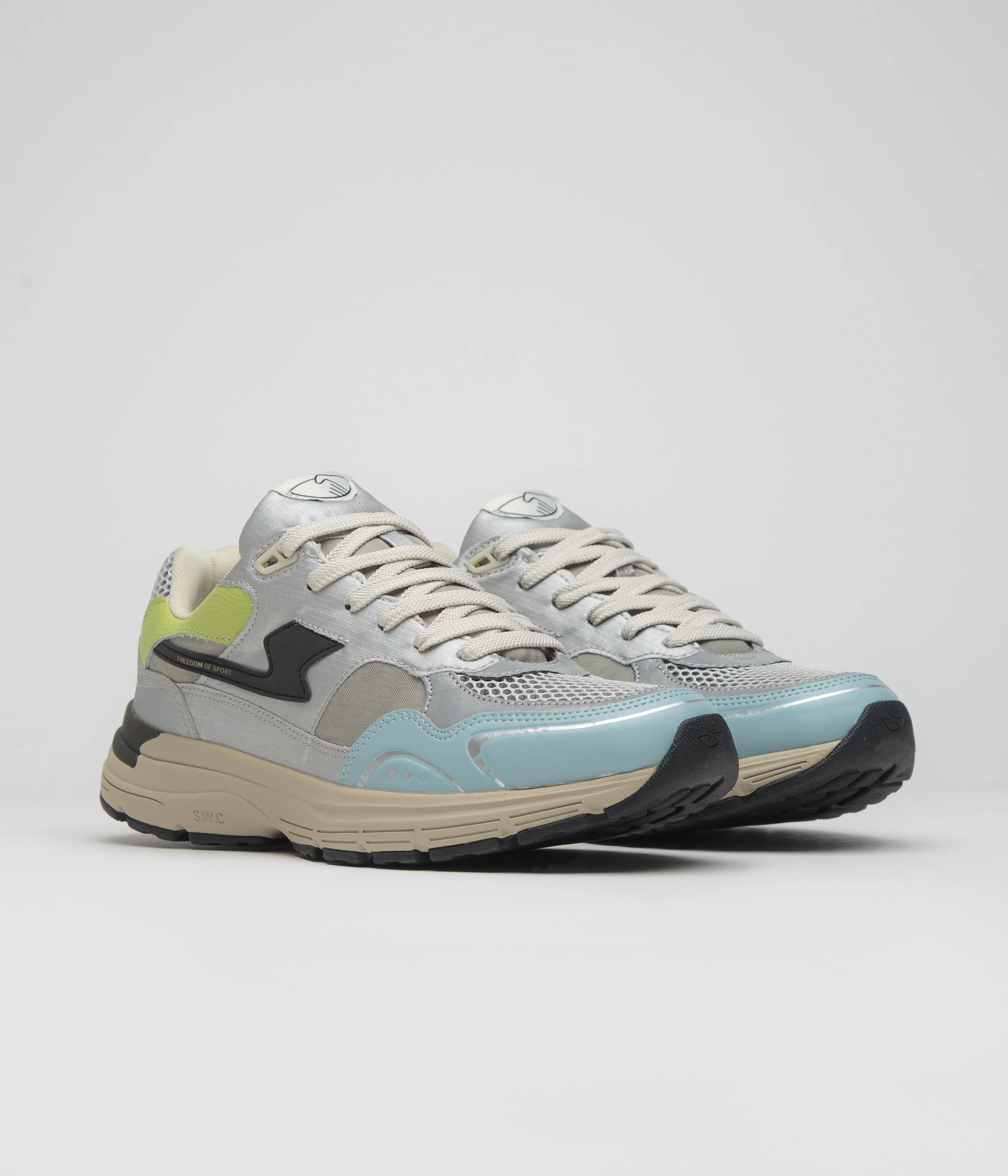 Stepney Workers Club Amiel S-Strike Tech Mix Shoes - Silver / Blue - Image 2