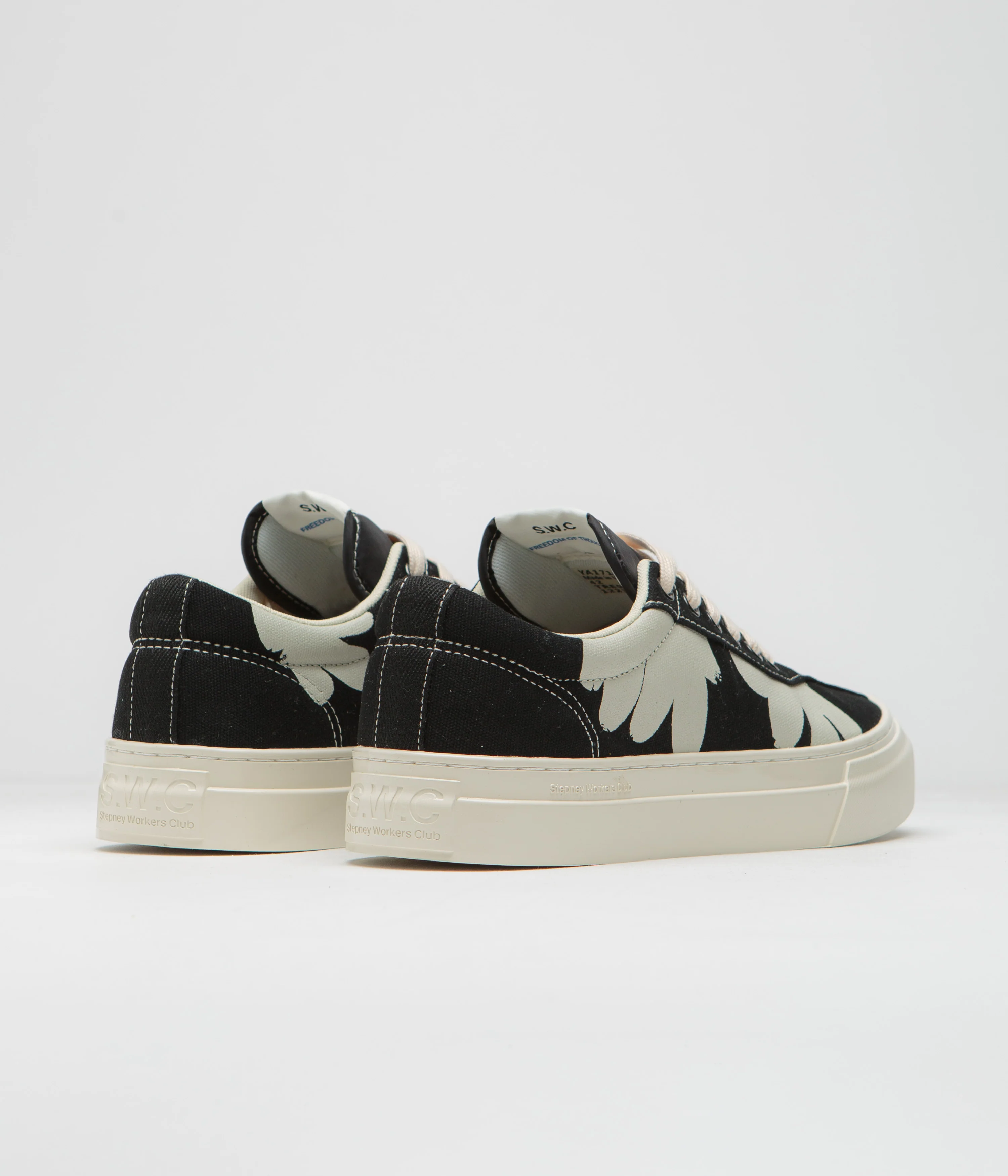 Stepney Workers Club Dellow Cupsole Shroom Hands Shoes - Black / White - Image 4