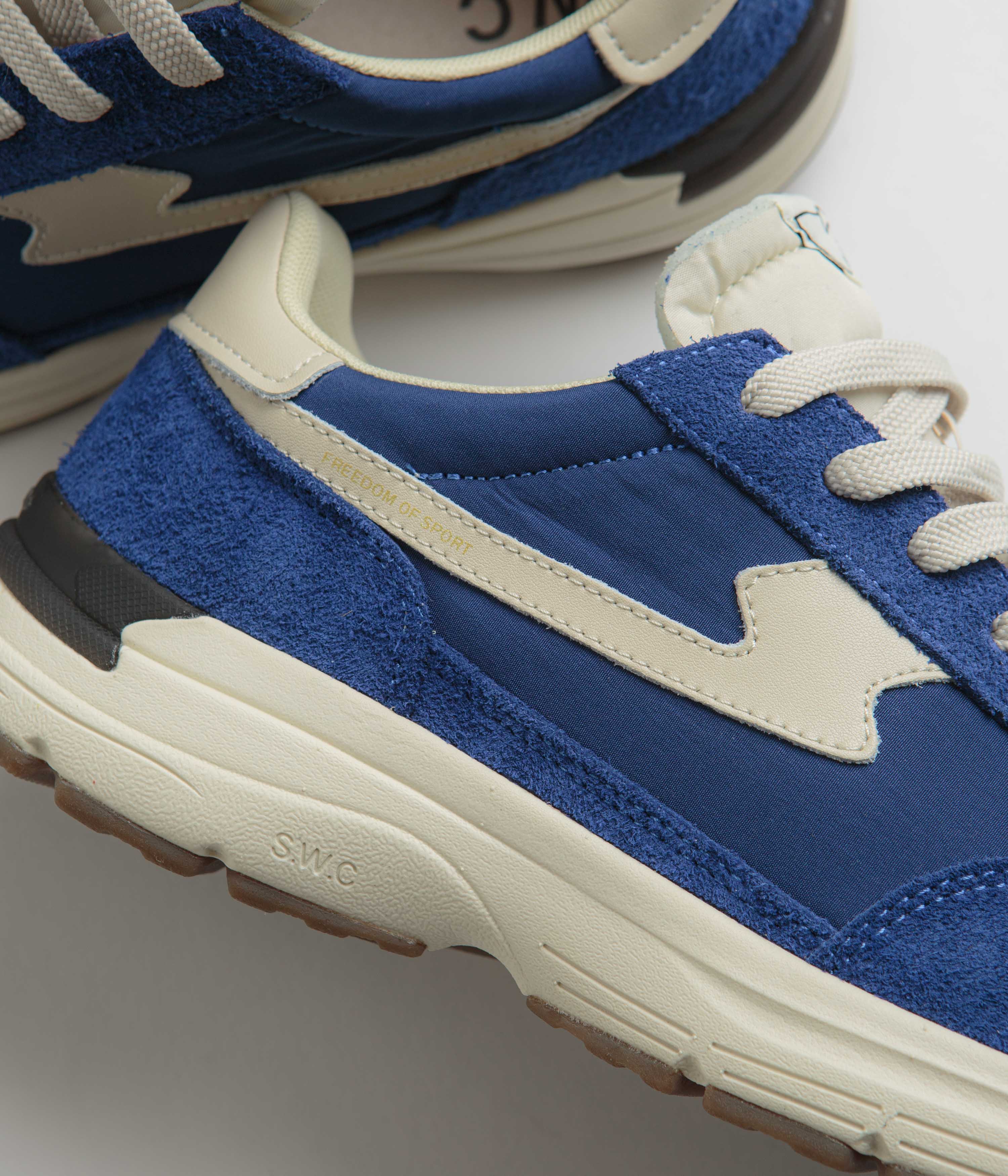 Stepney Workers Club Osier S-Strike Raw Suede Shoes - College Blue - Image 3