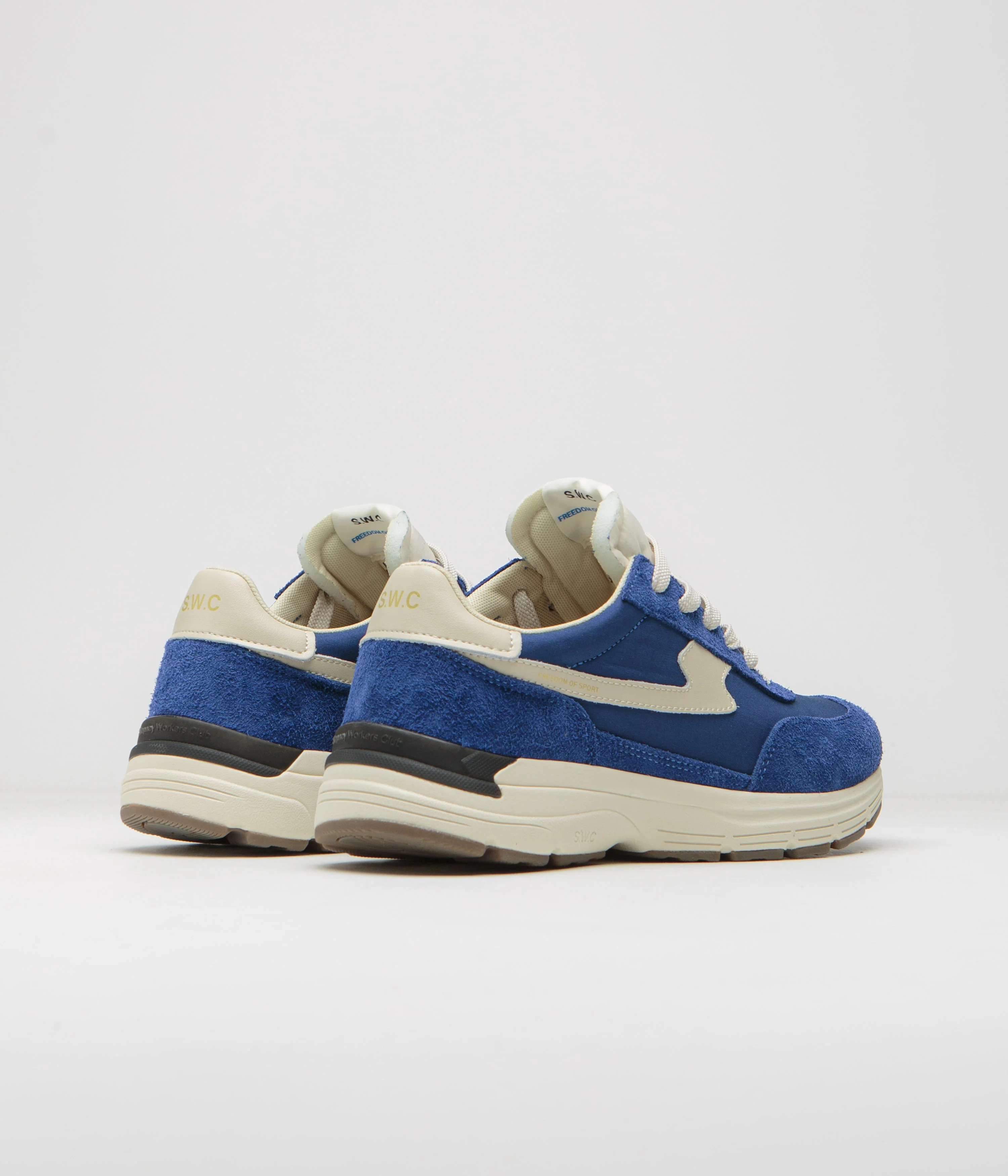 Stepney Workers Club Osier S-Strike Raw Suede Shoes - College Blue - Image 4