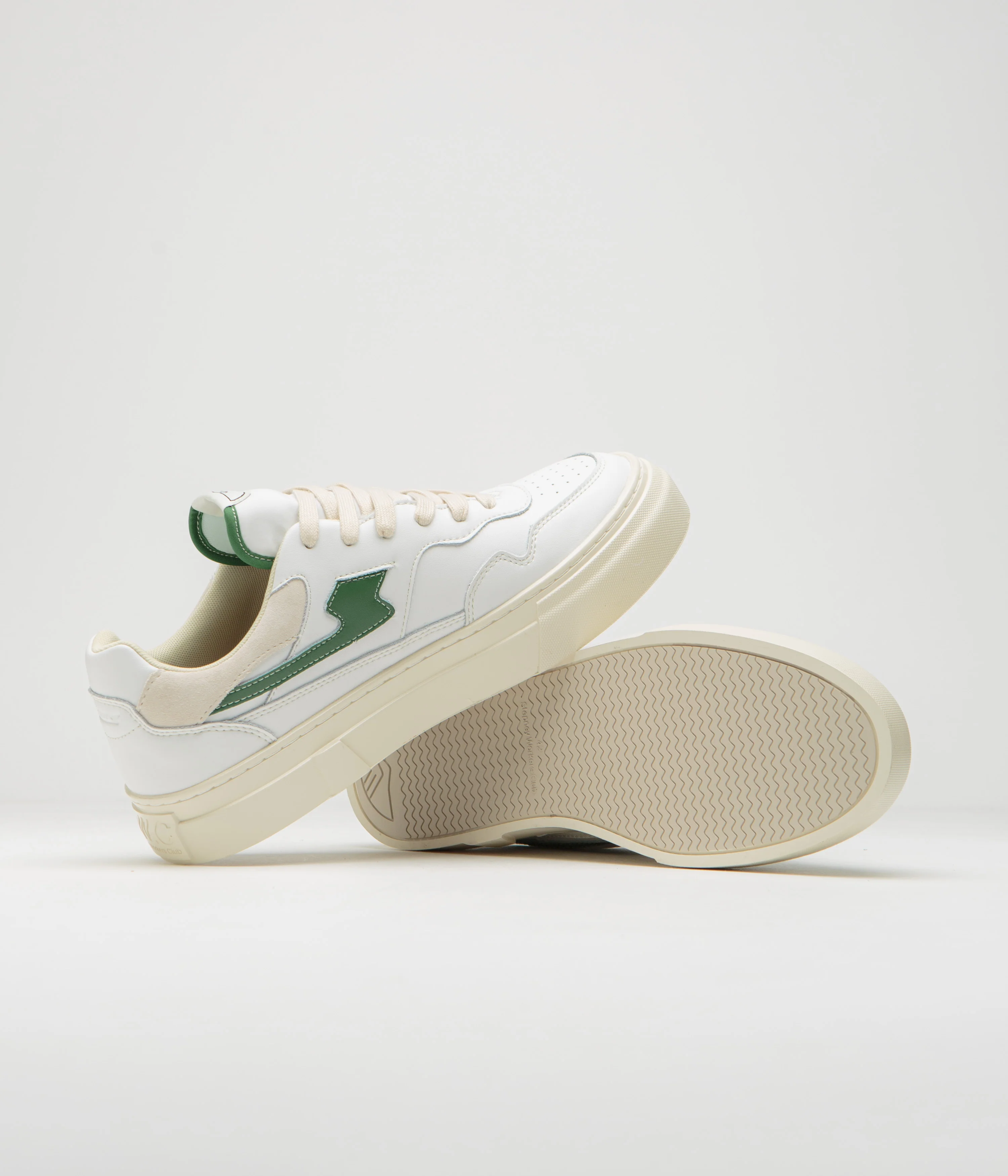 Stepney Workers Club Pearl S-Strike Leather Shoes - White / Green - Image 5