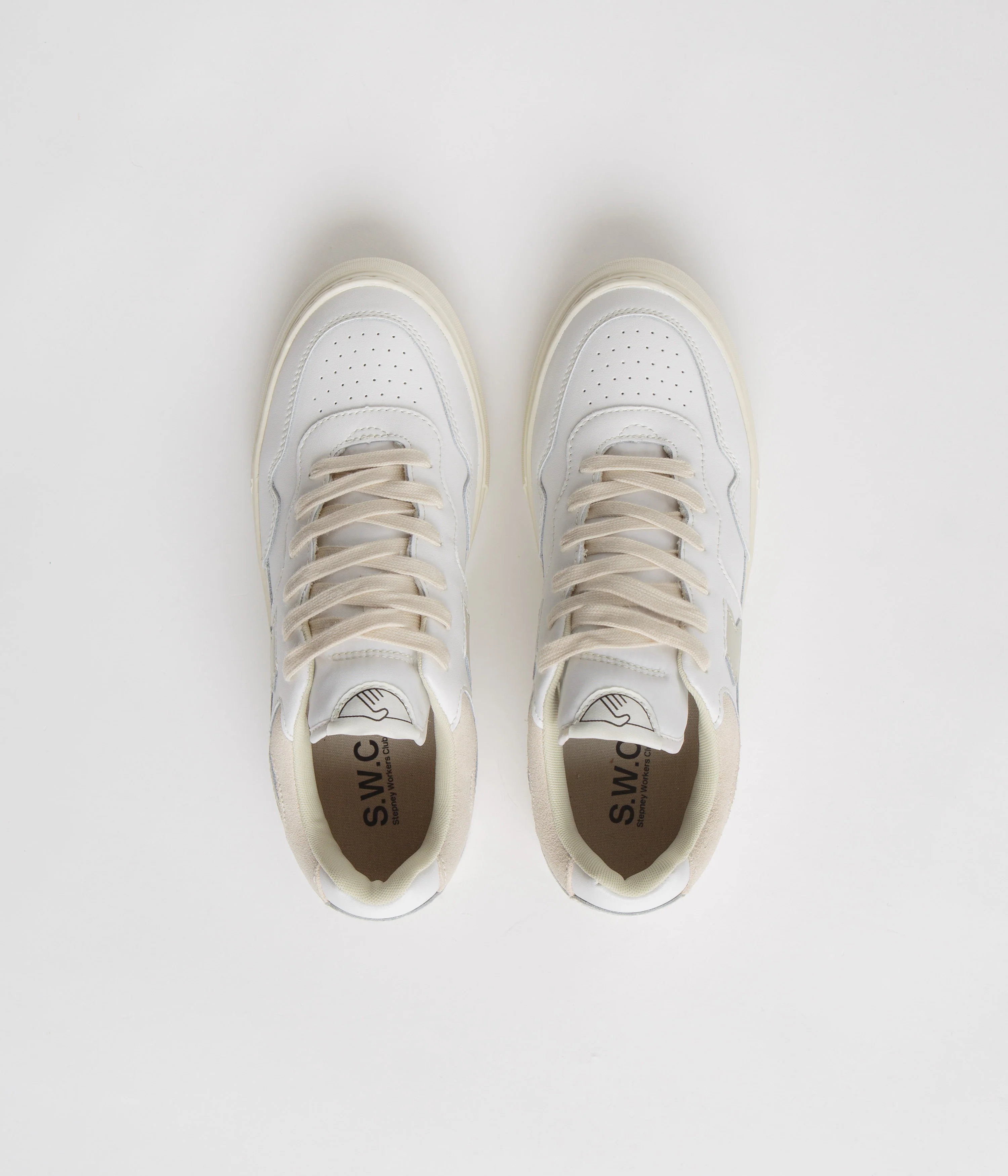Stepney Workers Club Pearl S-Strike Leather Shoes - White / Putty - Image 7
