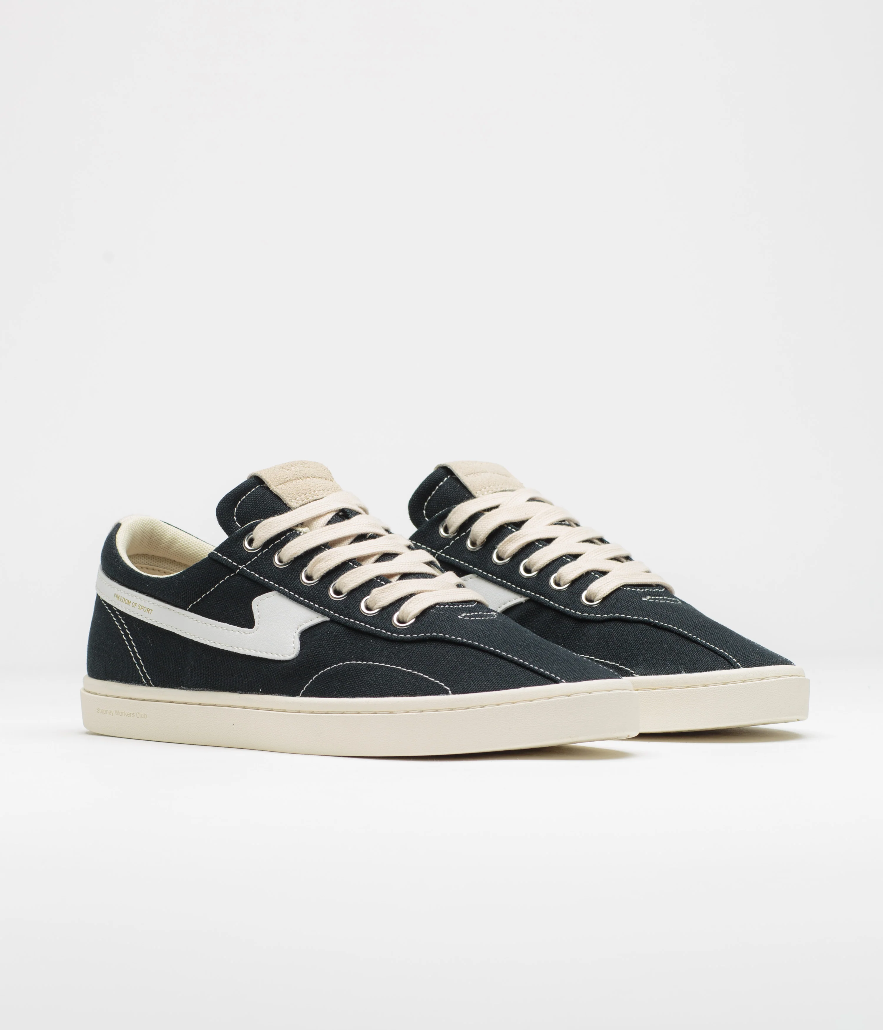 Stepney Workers Club Surma S-Strike Canvas Shoes - Black / White - Image 2