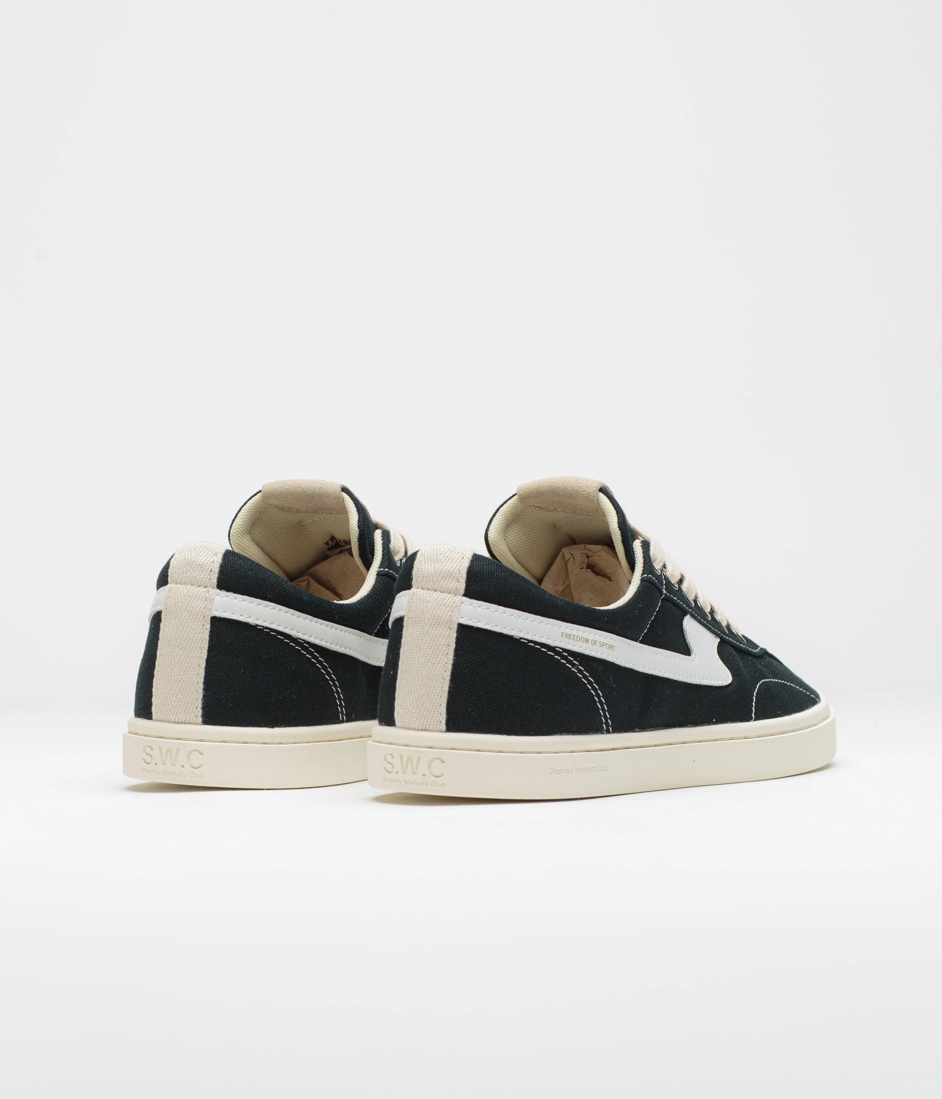 Stepney Workers Club Surma S-Strike Canvas Shoes - Black / White - Image 4