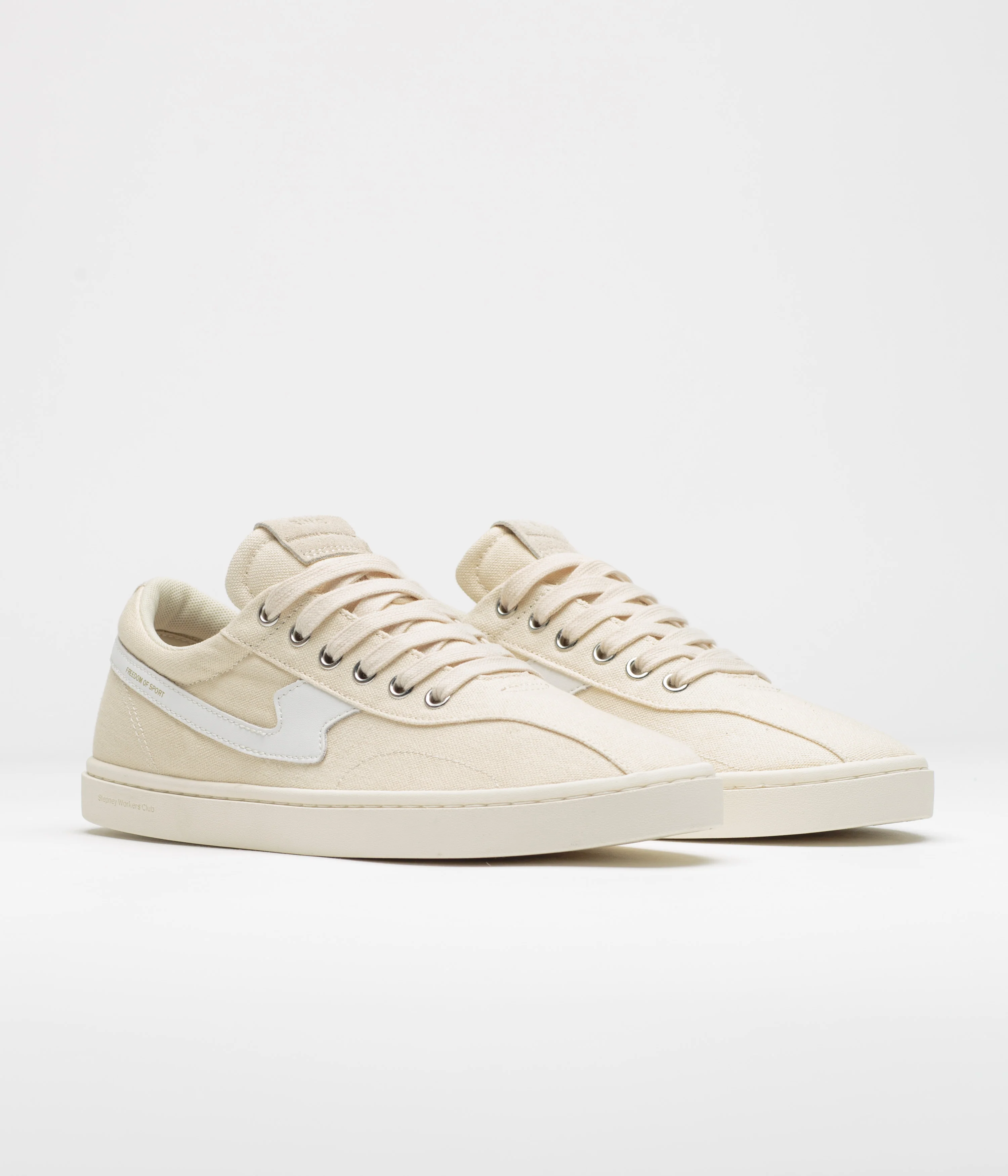 Stepney Workers Club Surma S-Strike Canvas Shoes - Ecru / White - Image 2