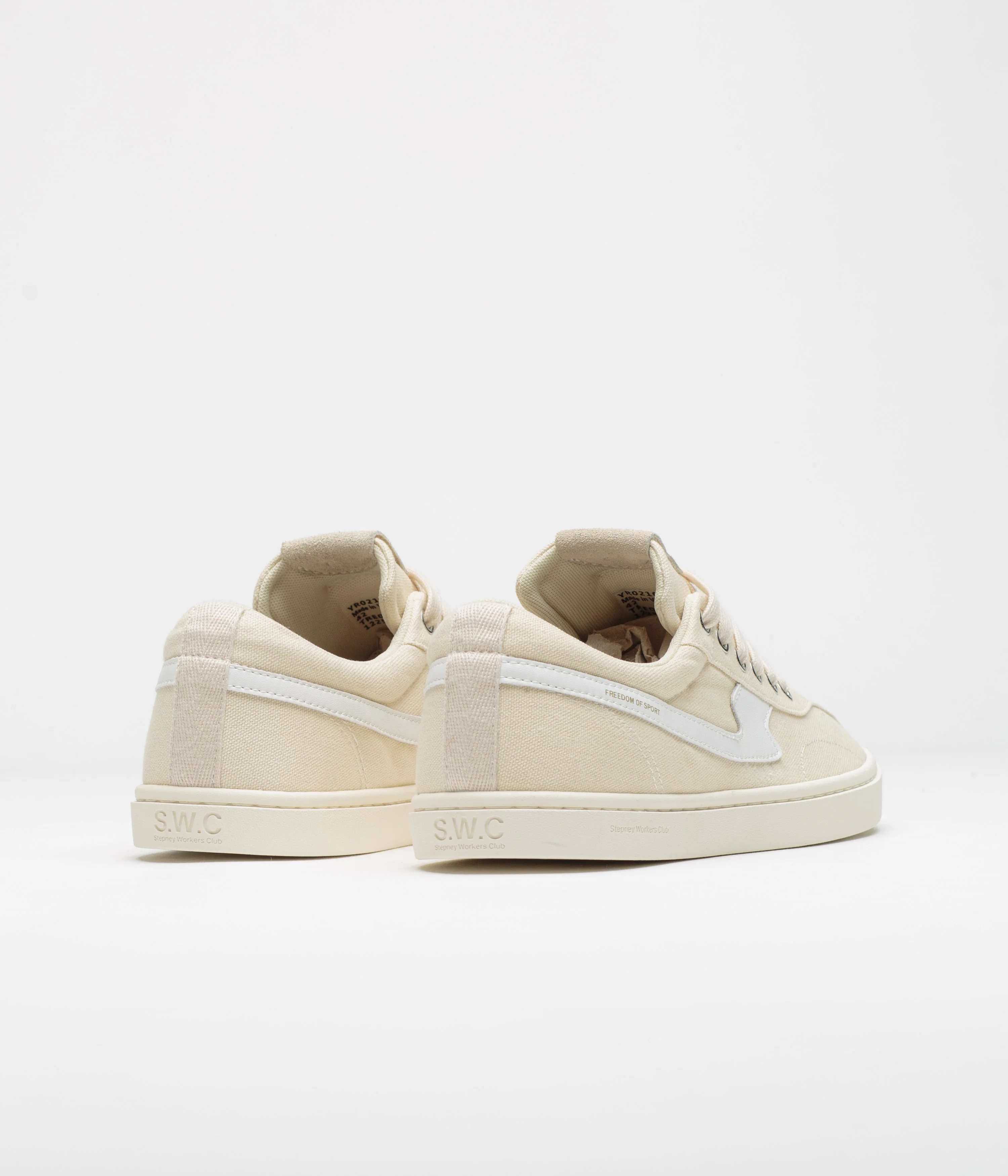 Stepney Workers Club Surma S-Strike Canvas Shoes - Ecru / White - Image 4