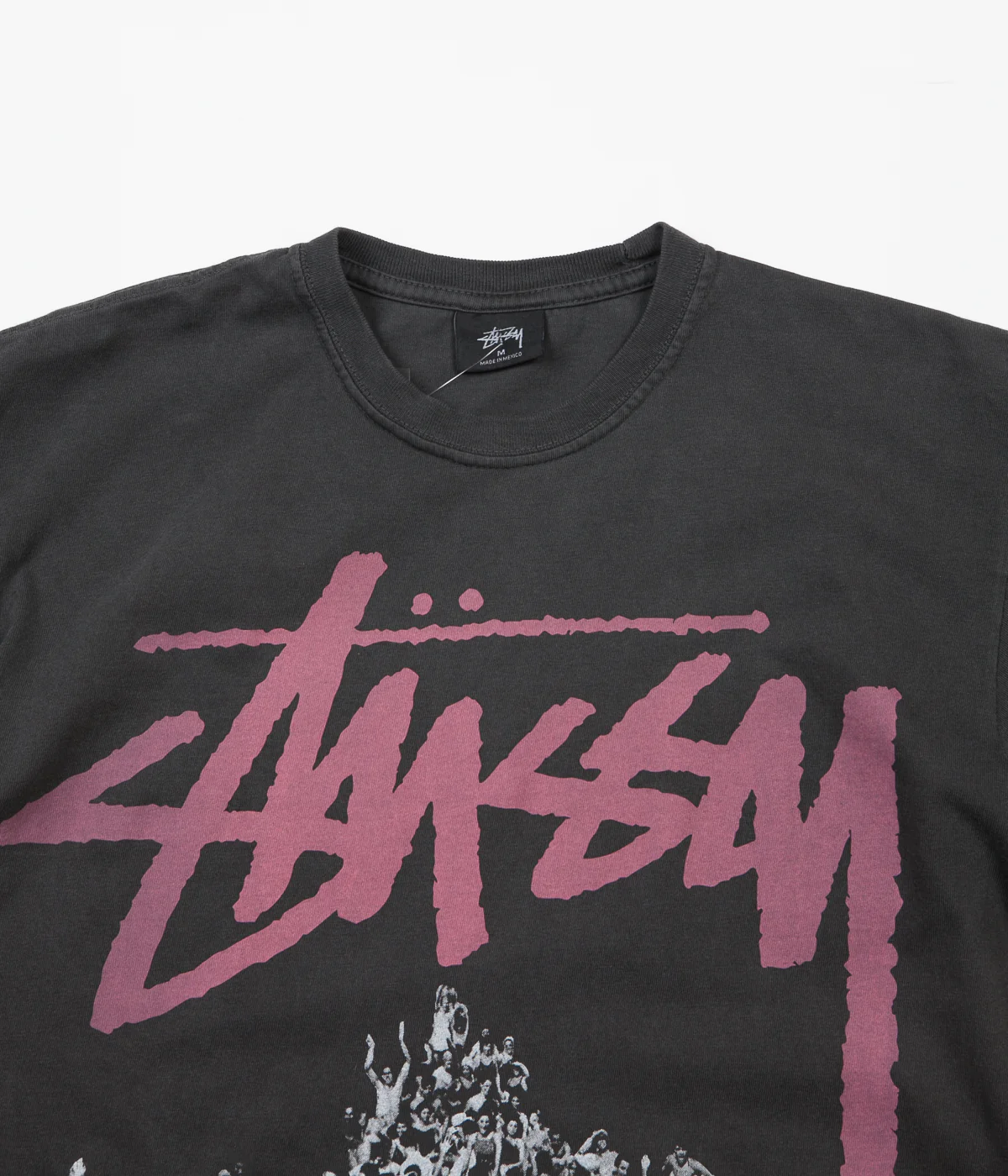 Stussy Beach Mob Pigment Dyed T-Shirt - Black / Pink - Image 3