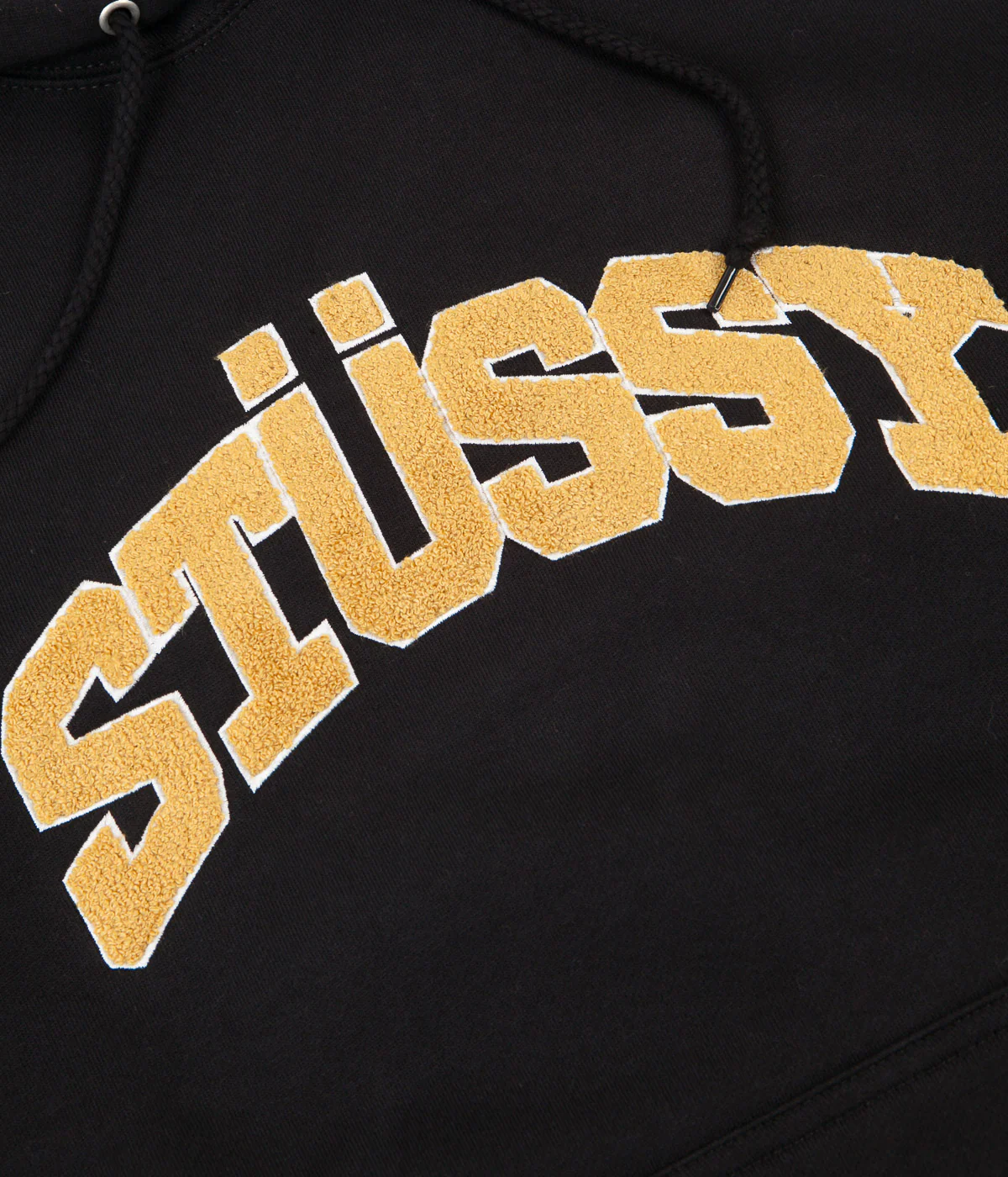 Stussy Chenille Arch Applique Hoodie - Black - Image 2
