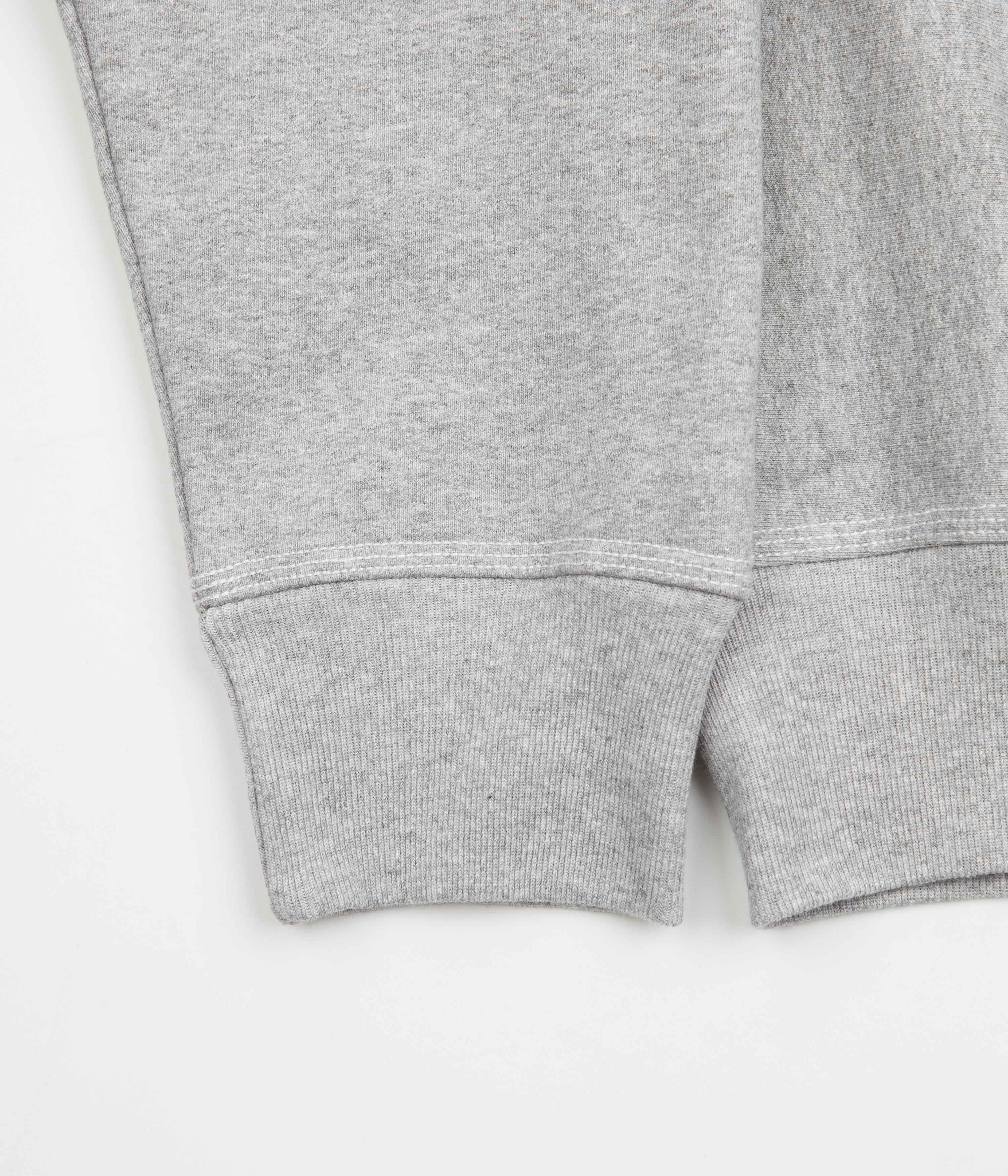 Stussy Contrast Stitch Label Crewneck Sweatshirt - Grey Heather - Image 3