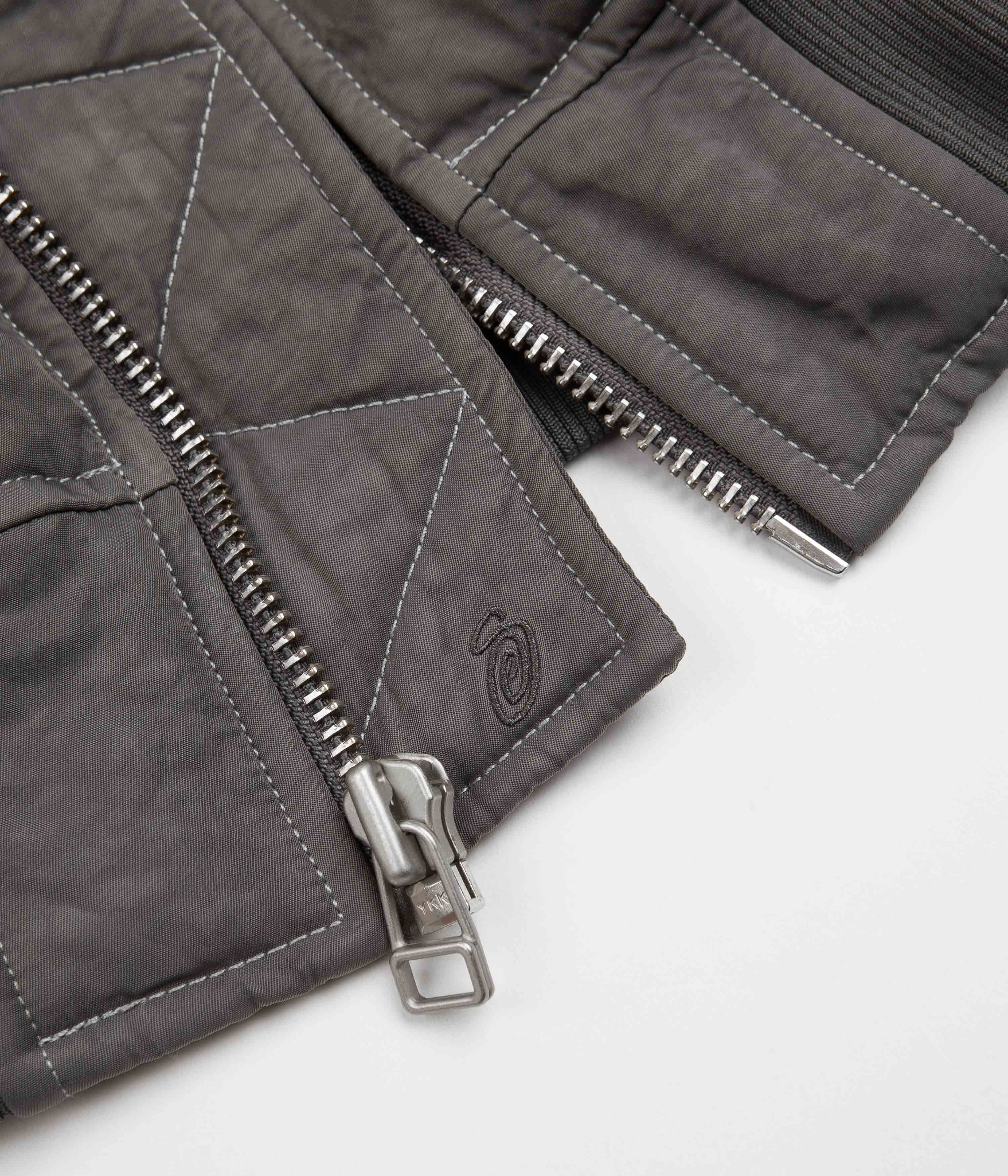 Stussy Dyed Nylon Bomber Jacket - Charcoal - Image 6