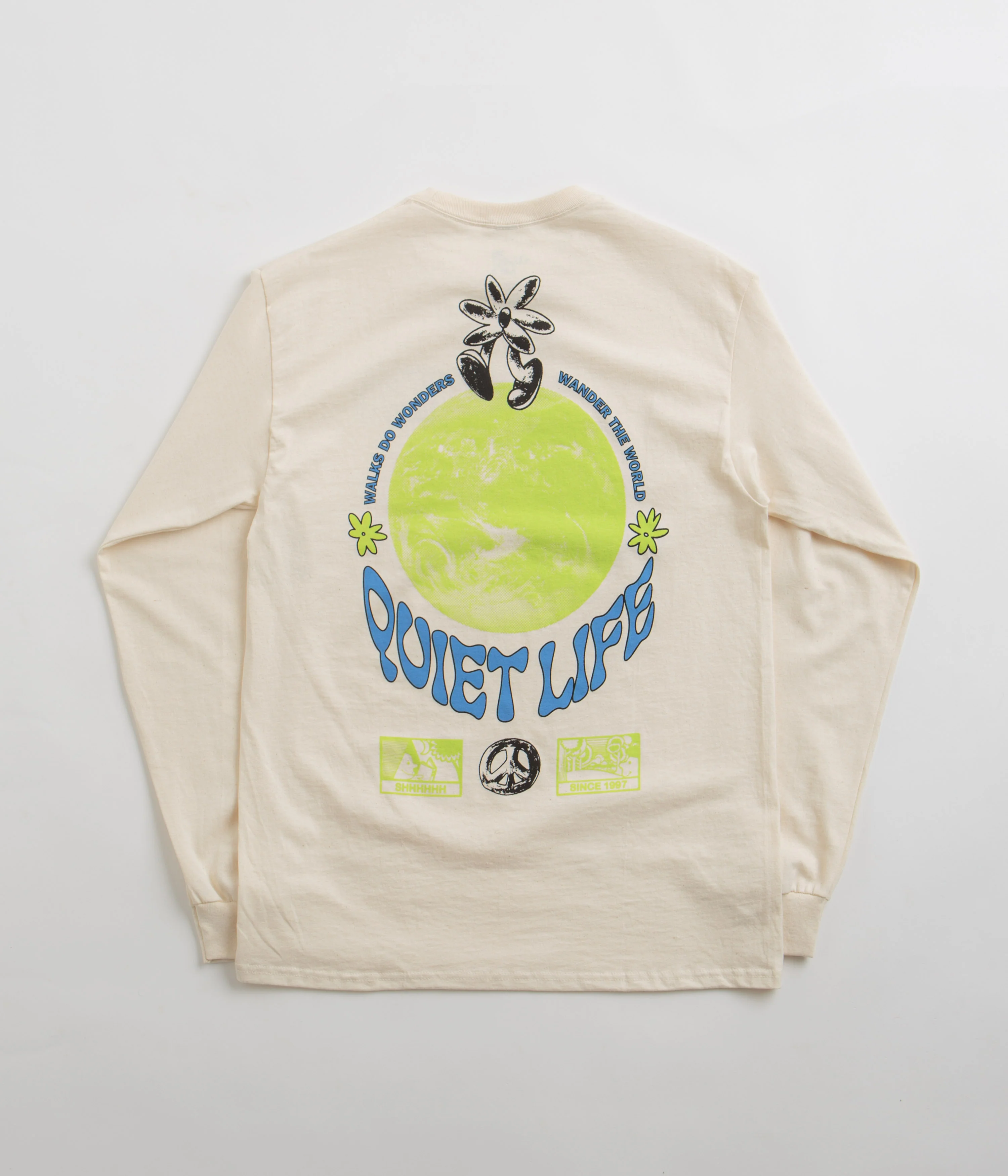 The Quiet Life Walks Do Wonders Long Sleeve T-Shirt - Cream