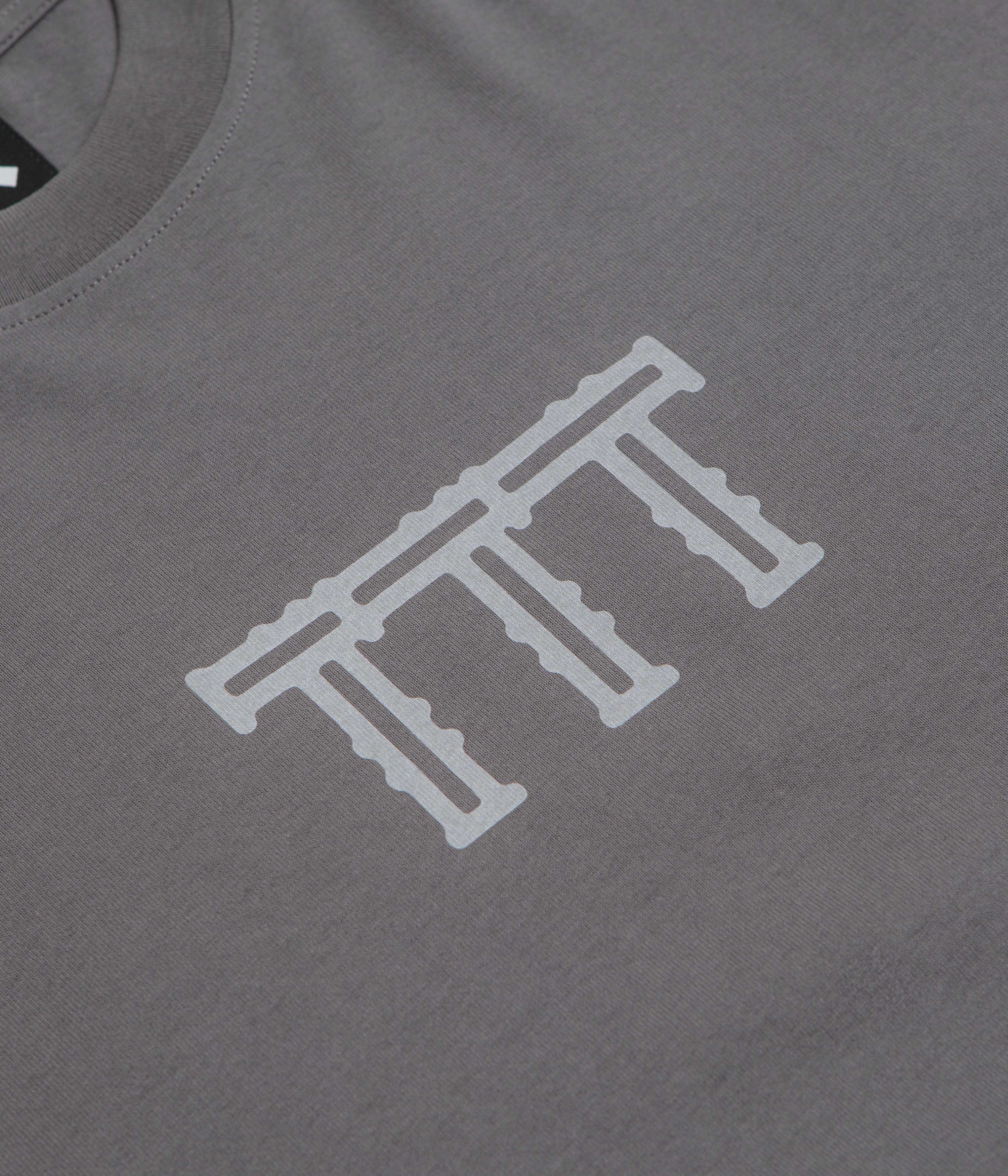 The Trilogy Tapes Cross Lattice Long Sleeve T-Shirt - Charcoal - Image 5