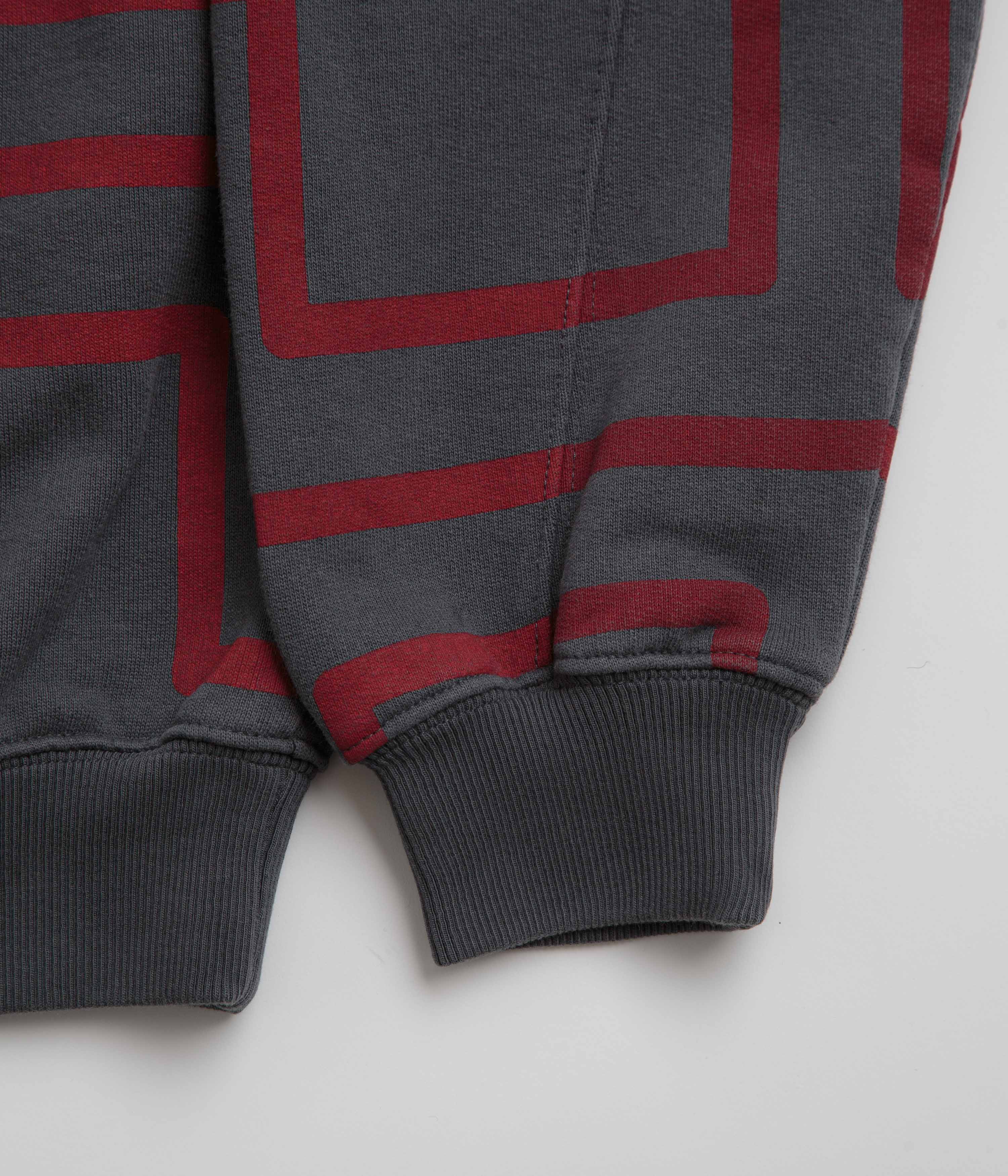 The Trilogy Tapes Over Dye Pulse Crewneck Sweatshirt - Black / Red - Image 4