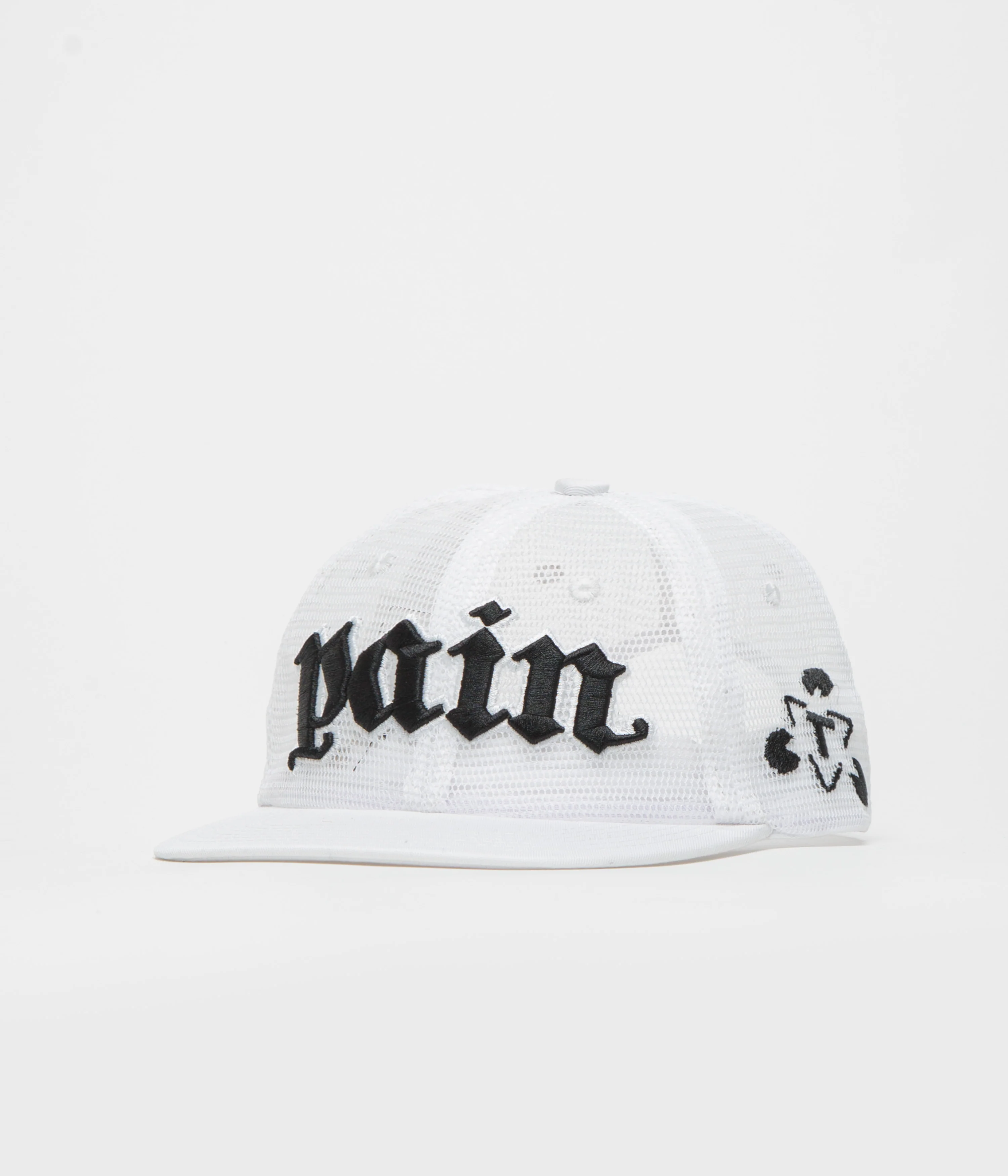 The Trilogy Tapes Pain All-Over Mesh Trucker Cap - White