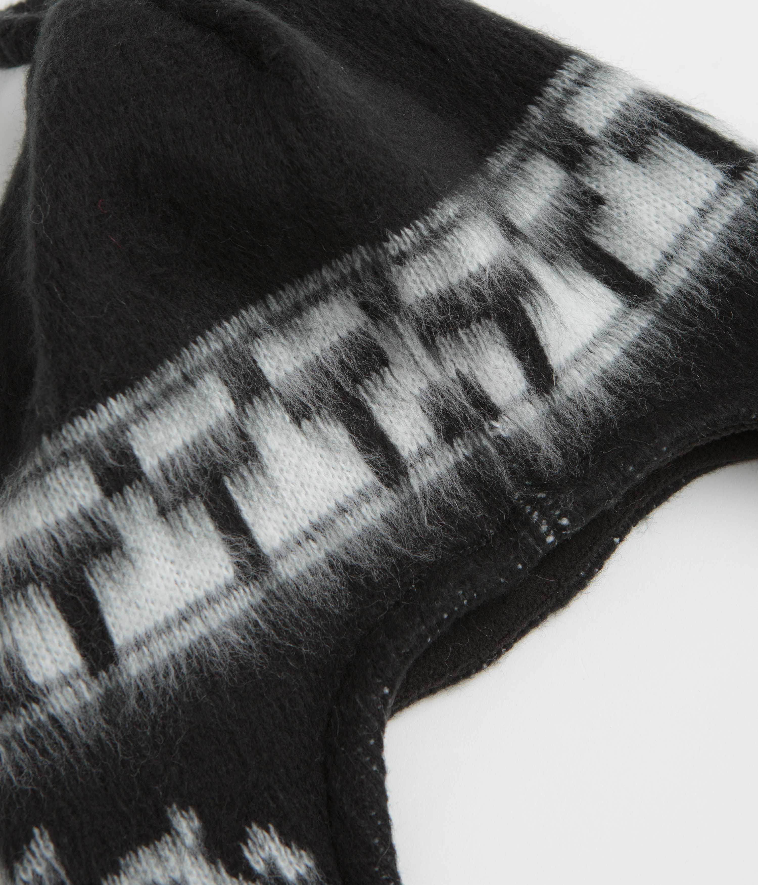 The Trilogy Tapes Snow Beanie - Black / White - Image 3