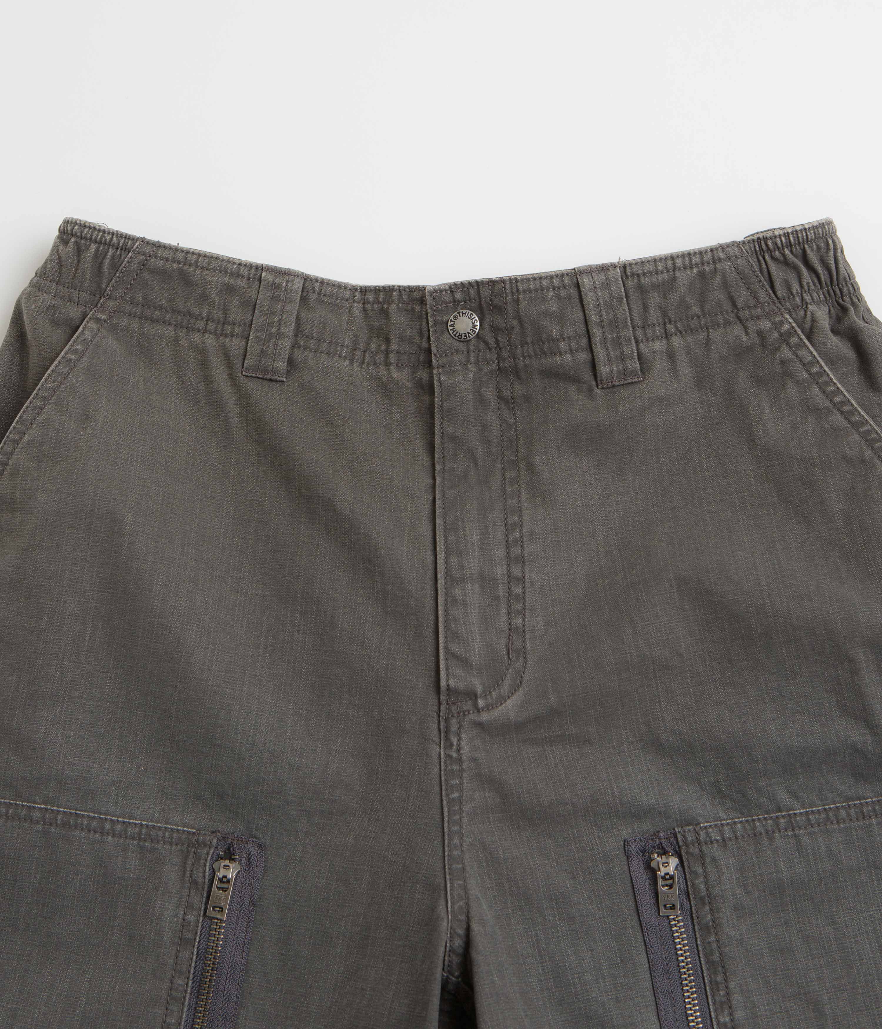 thisisneverthat Flight Cargo Shorts - Grey - Image 4