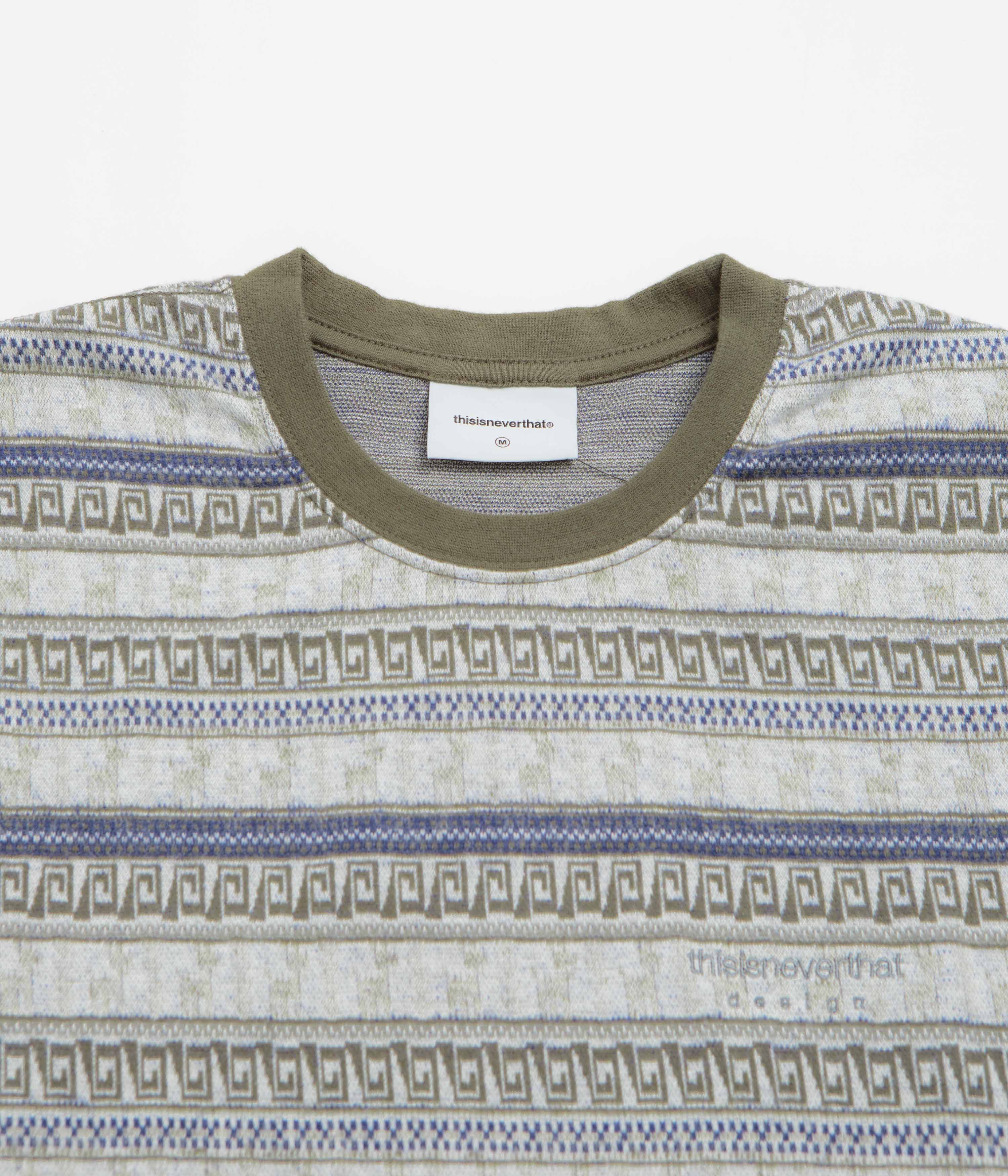 thisisneverthat Pattern Striped Long Sleeve T-Shirt - Ivory - Image 2