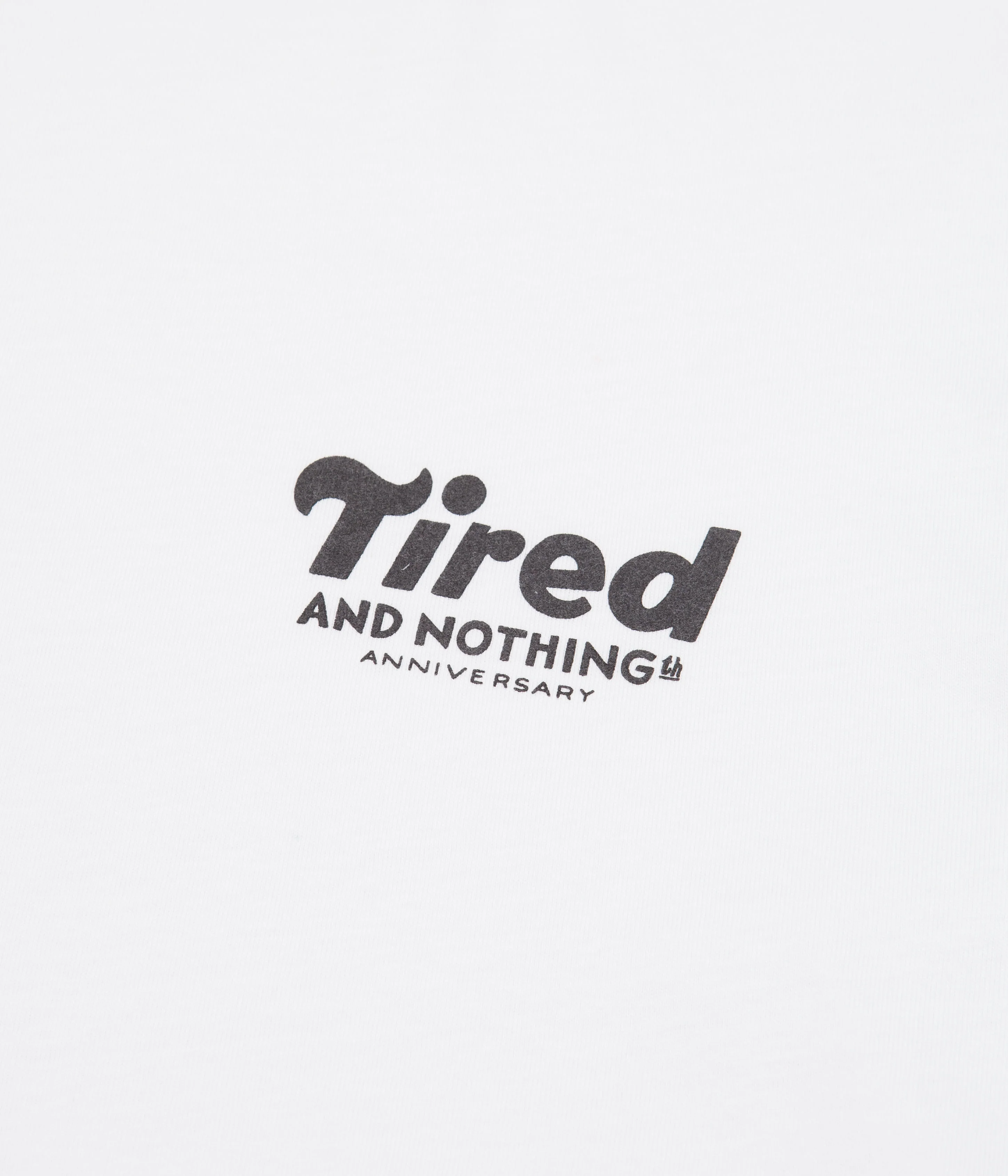 Tired Nothingth Long Sleeve T-Shirt - White - Image 3