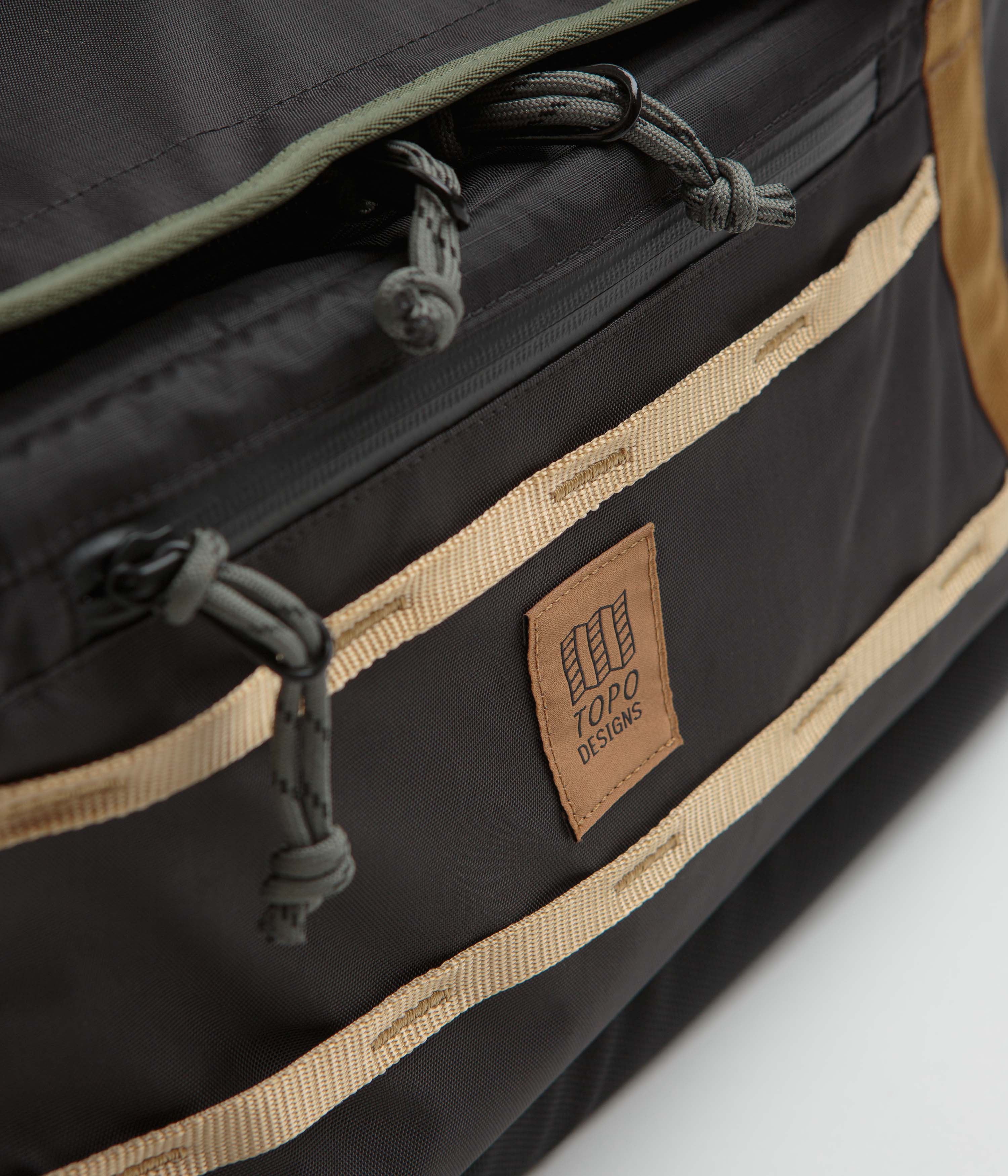 Topo Designs Mountain 40L Duffel Bag - Black / Neutral - Image 4
