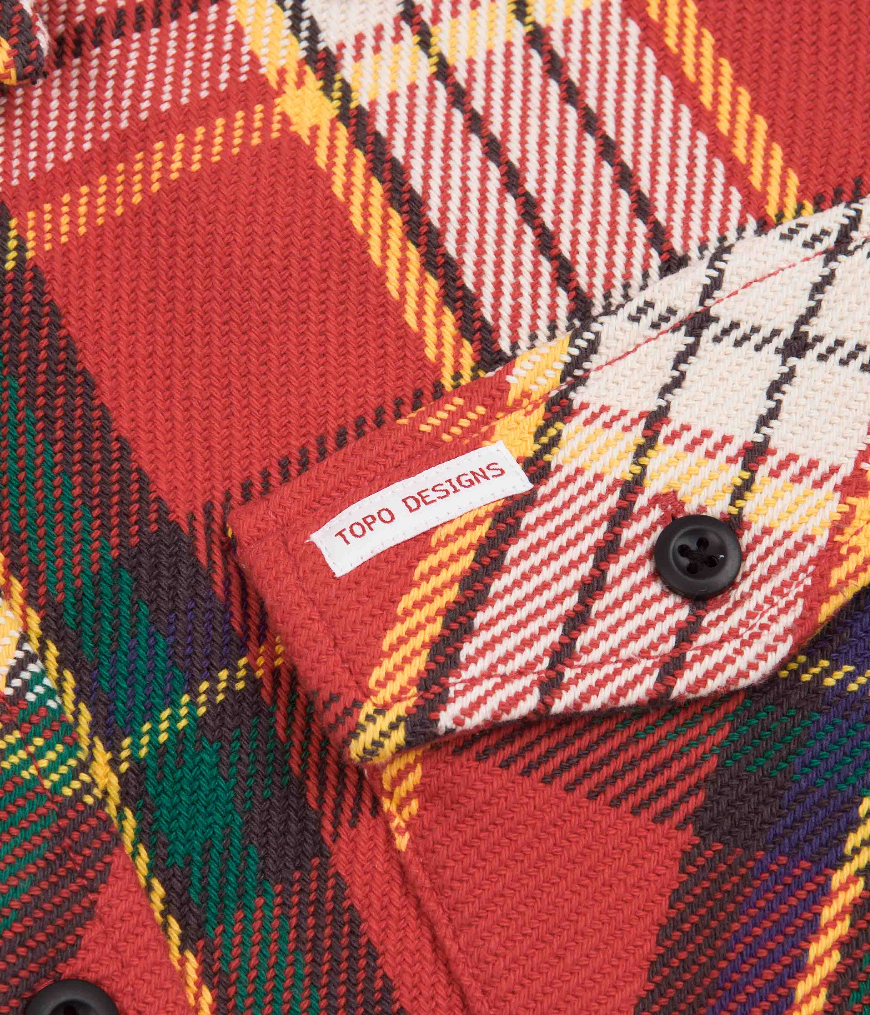 Topo Designs Mountain Heavyweight Shirt - Red / Yellow Plaid - Image 4