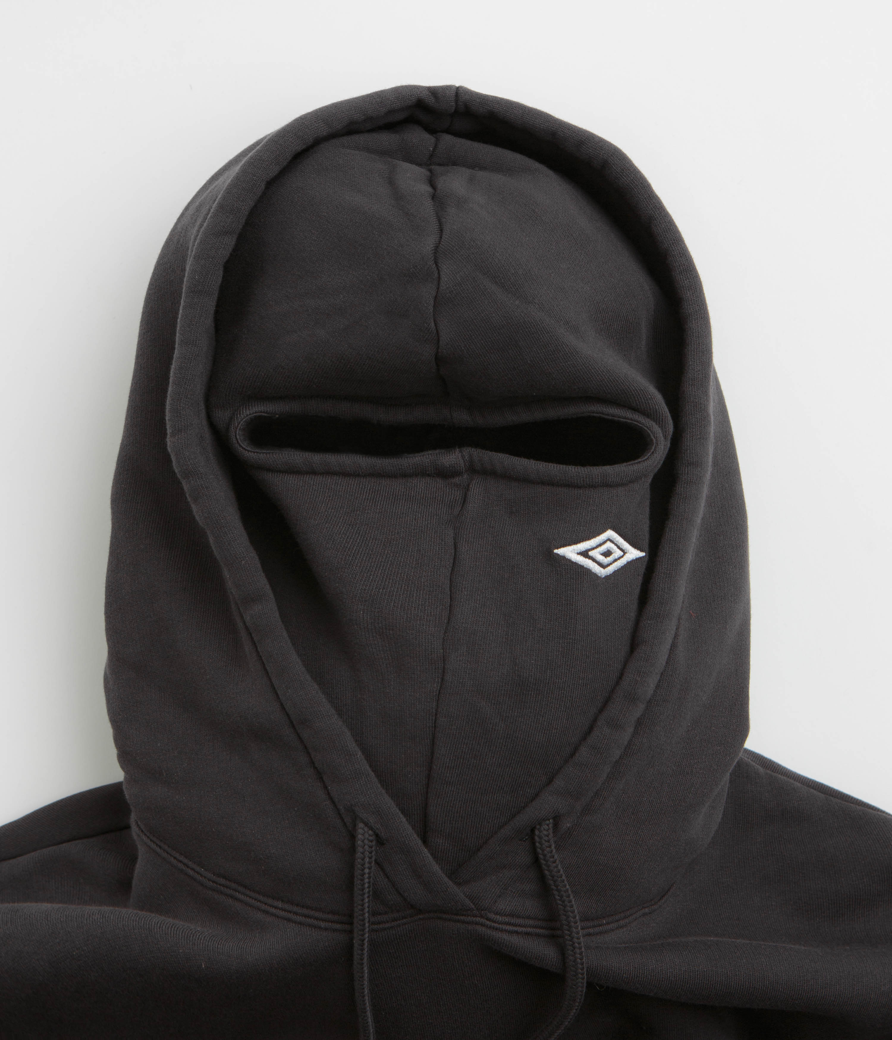 Umbro OG Logo Mask Hoodie - Washed Black / Black - Image 4