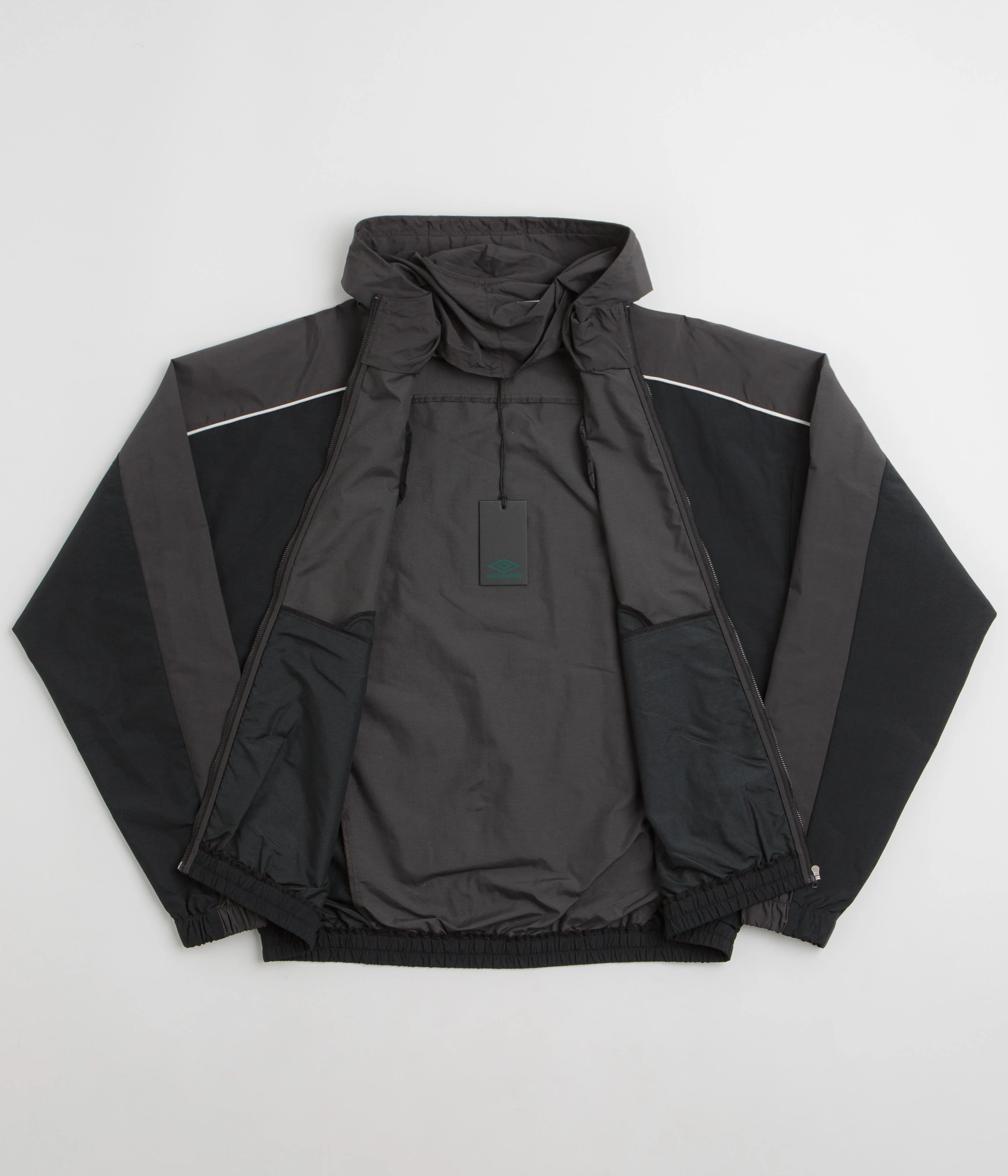 Umbro Rose Crest Masked Track Jacket - Black / Dark Gray - Image 2