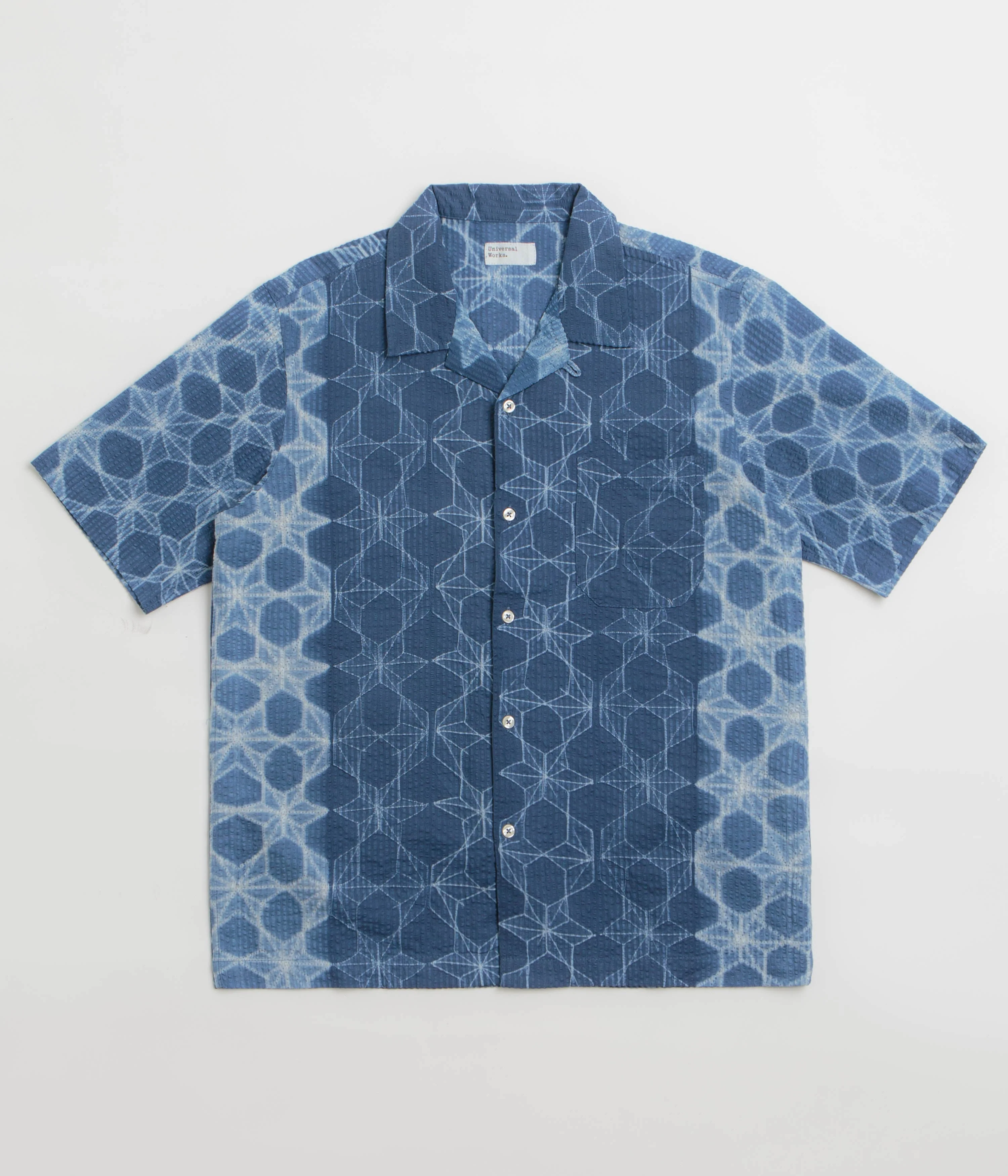 Universal Works Road Short Sleeve Shirt - Indigo