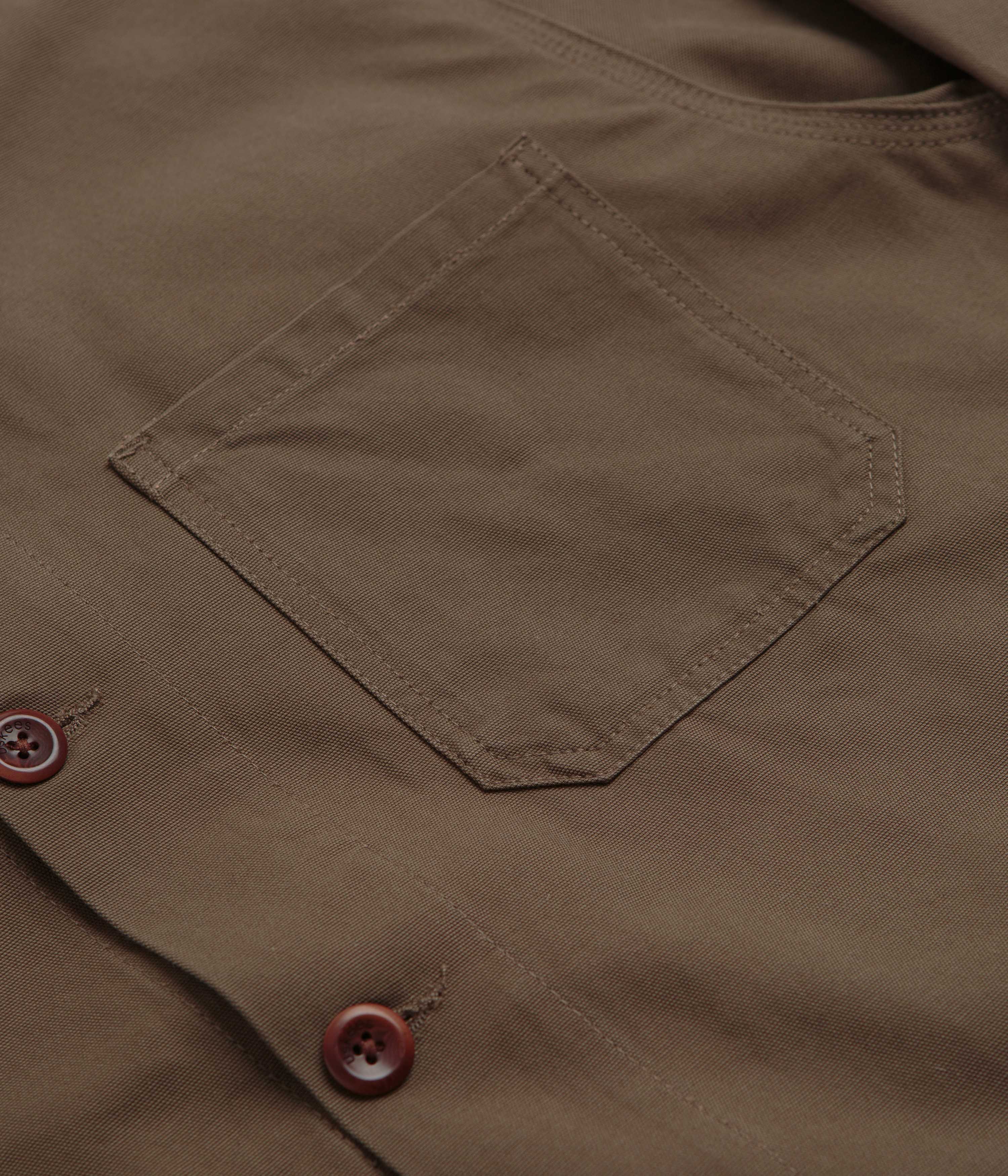 Uskees 3001 Buttoned Overshirt - Dark Taupe - Image 5