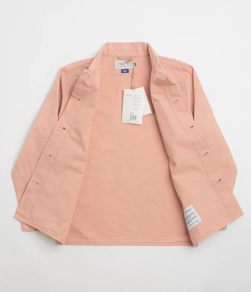 Uskees 3001 Buttoned Overshirt - Dusty Pink - Image 2