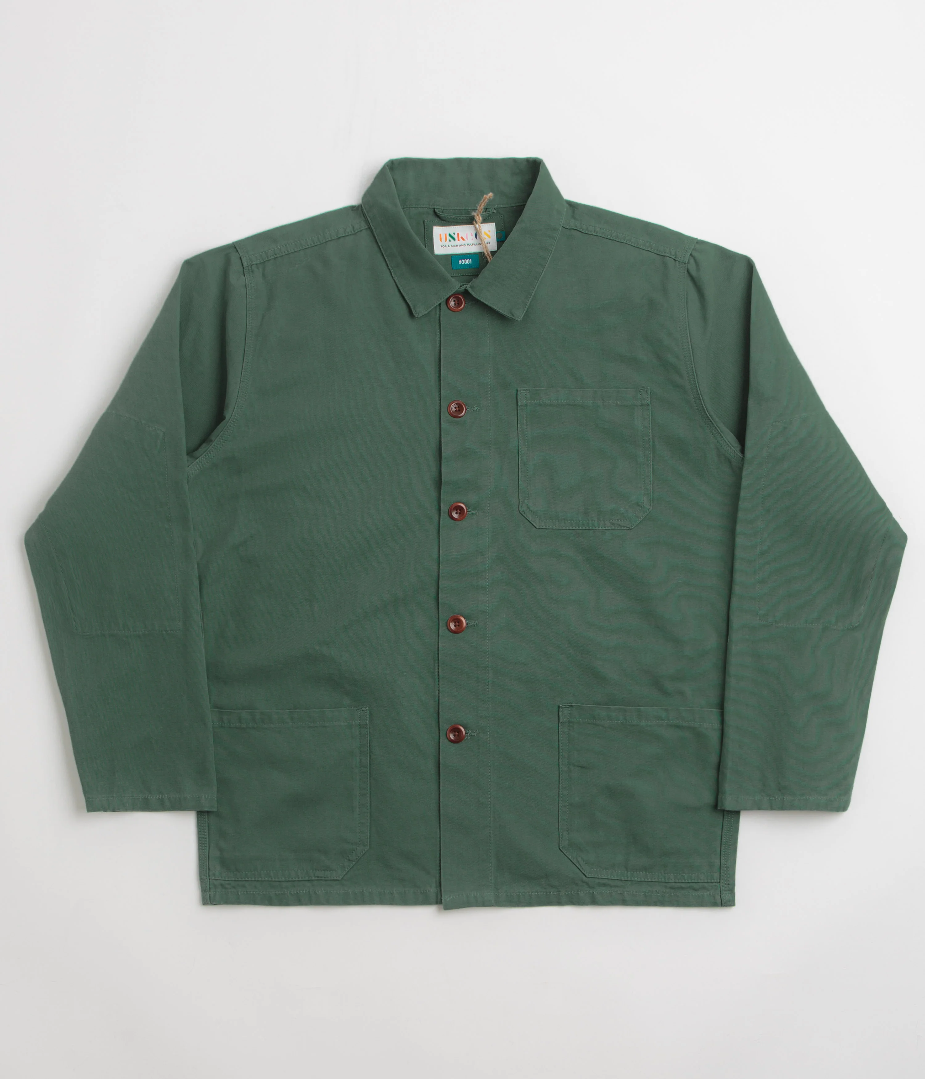 Uskees 3001 Buttoned Overshirt - Green