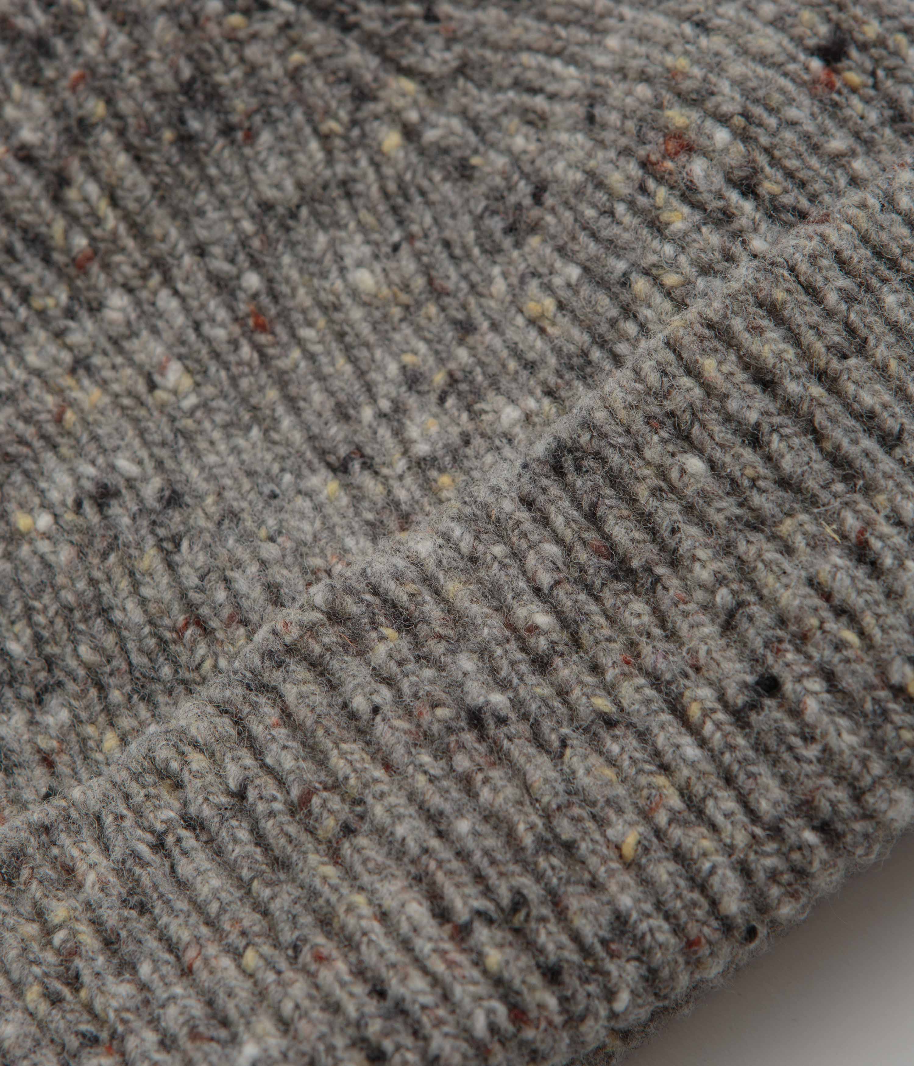 Uskees 4003 Speckled Donegal Wool Beanie - Silver Grey - Image 2