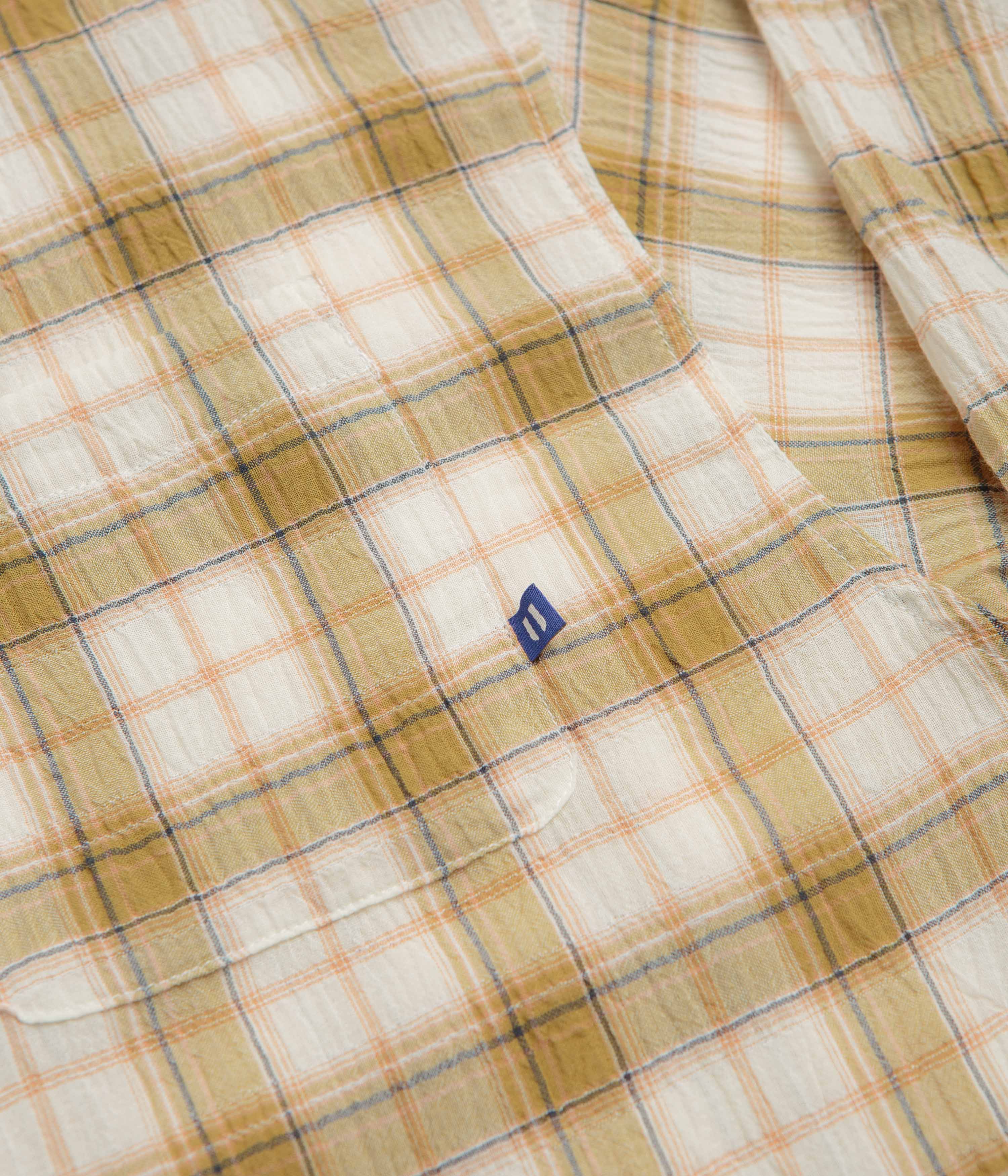 Uskees 6011 Timber Leah Seersucker Shirt - Sand Pebble Plaid - Image 3