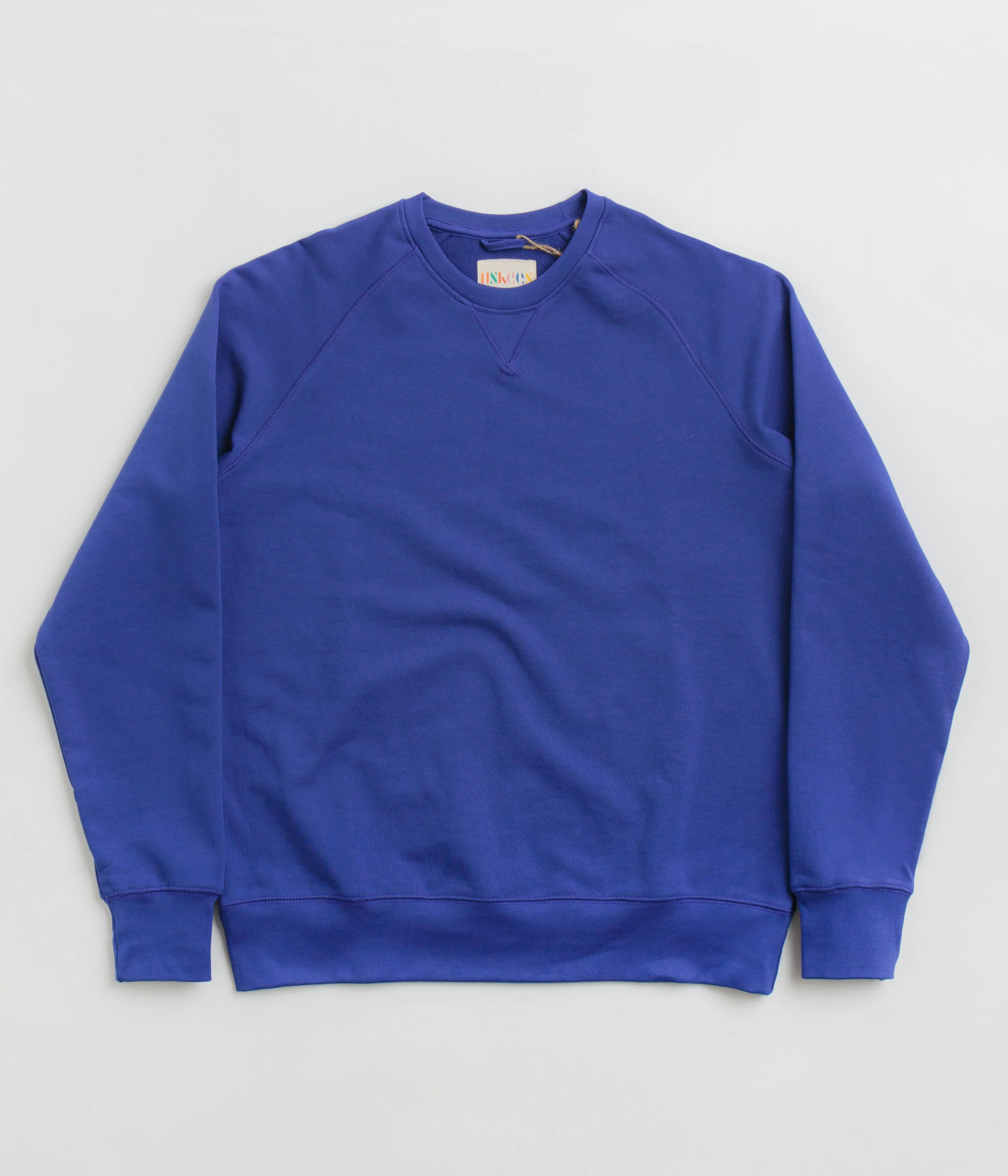 Uskees 7005 Organic Crewneck Sweatshirt - Ultra Blue