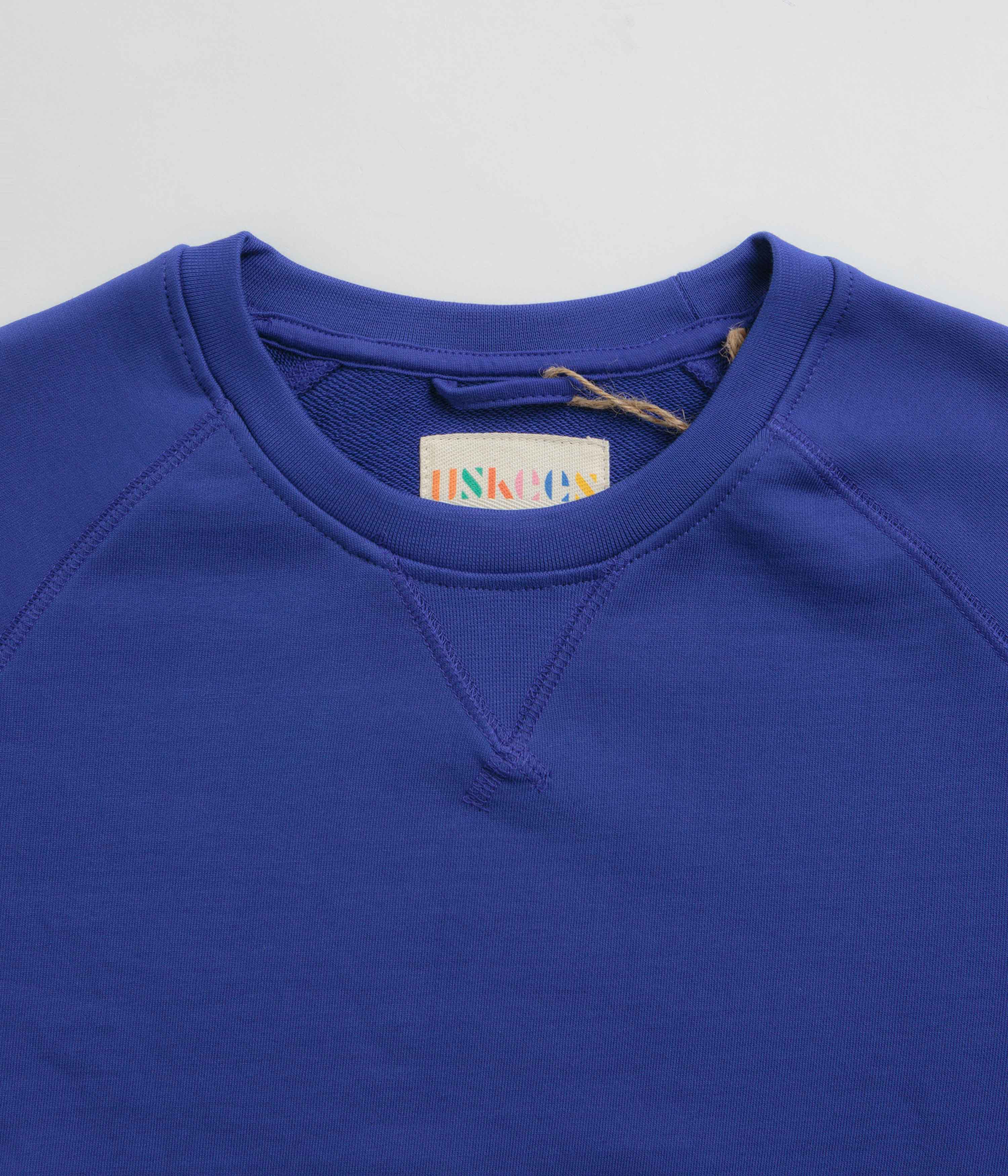 Uskees 7005 Organic Crewneck Sweatshirt - Ultra Blue - Image 3