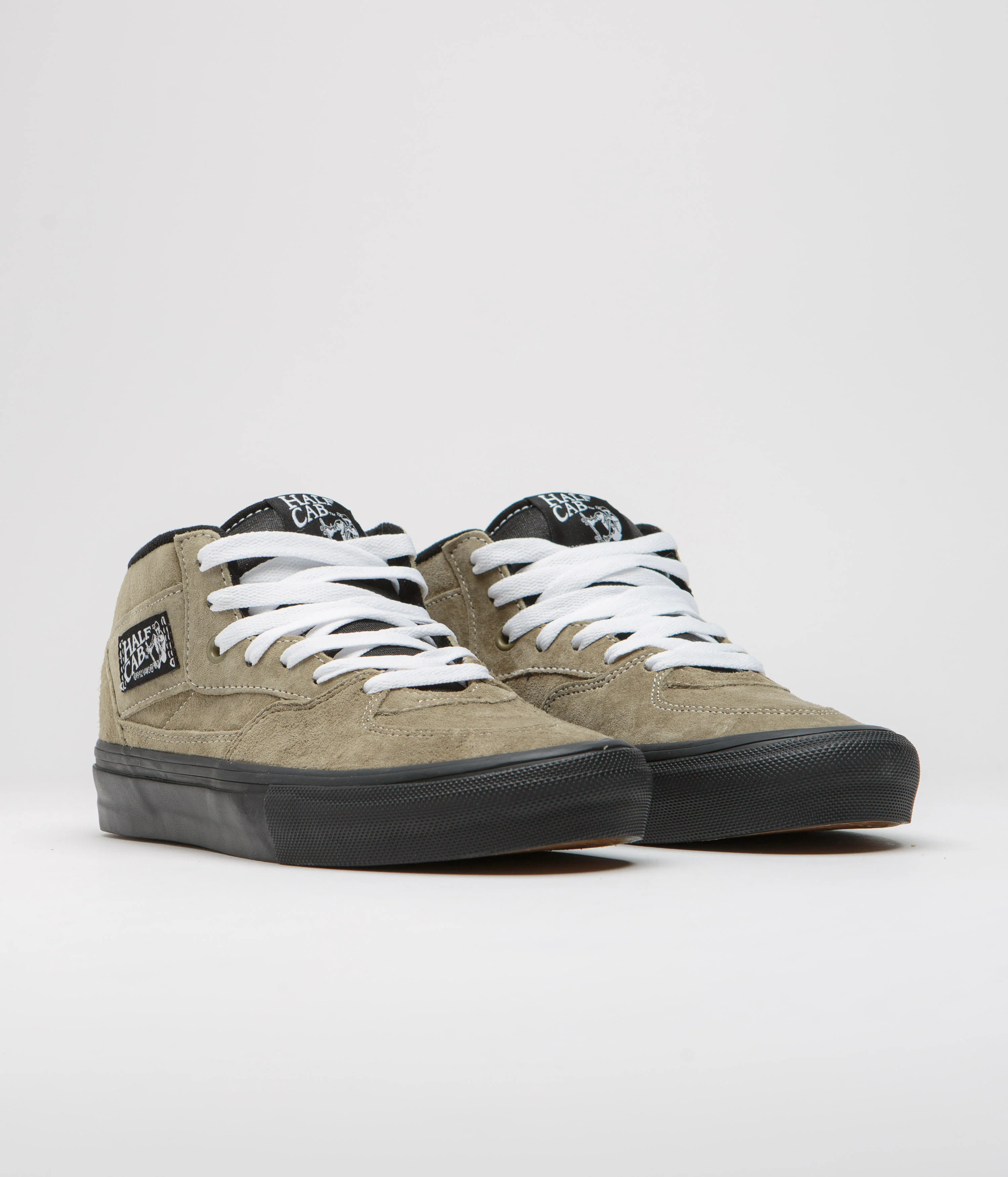 Vans Half Cab Shoes - Pig Suede Olive / Black - Image 2
