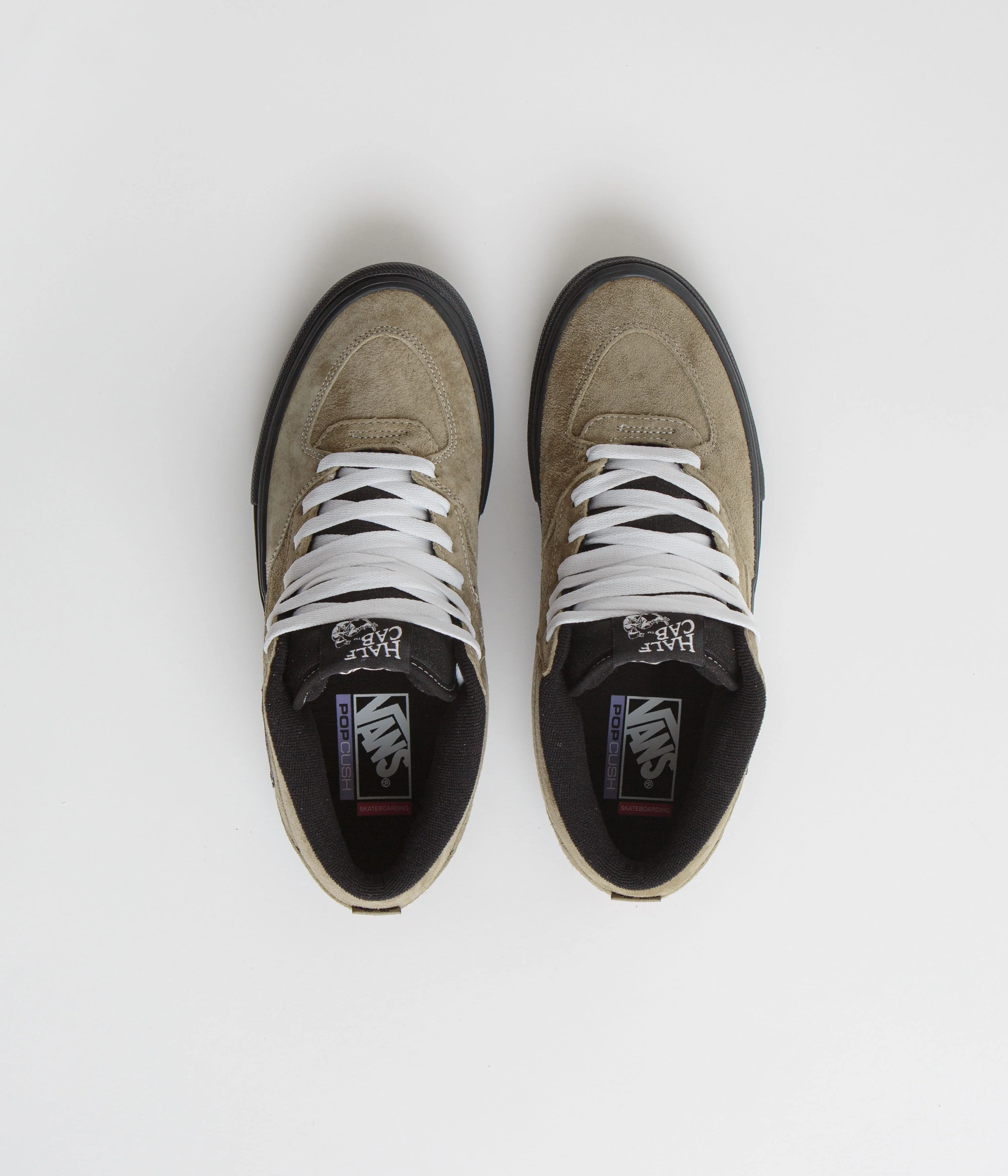 Vans Half Cab Shoes - Pig Suede Olive / Black - Image 7